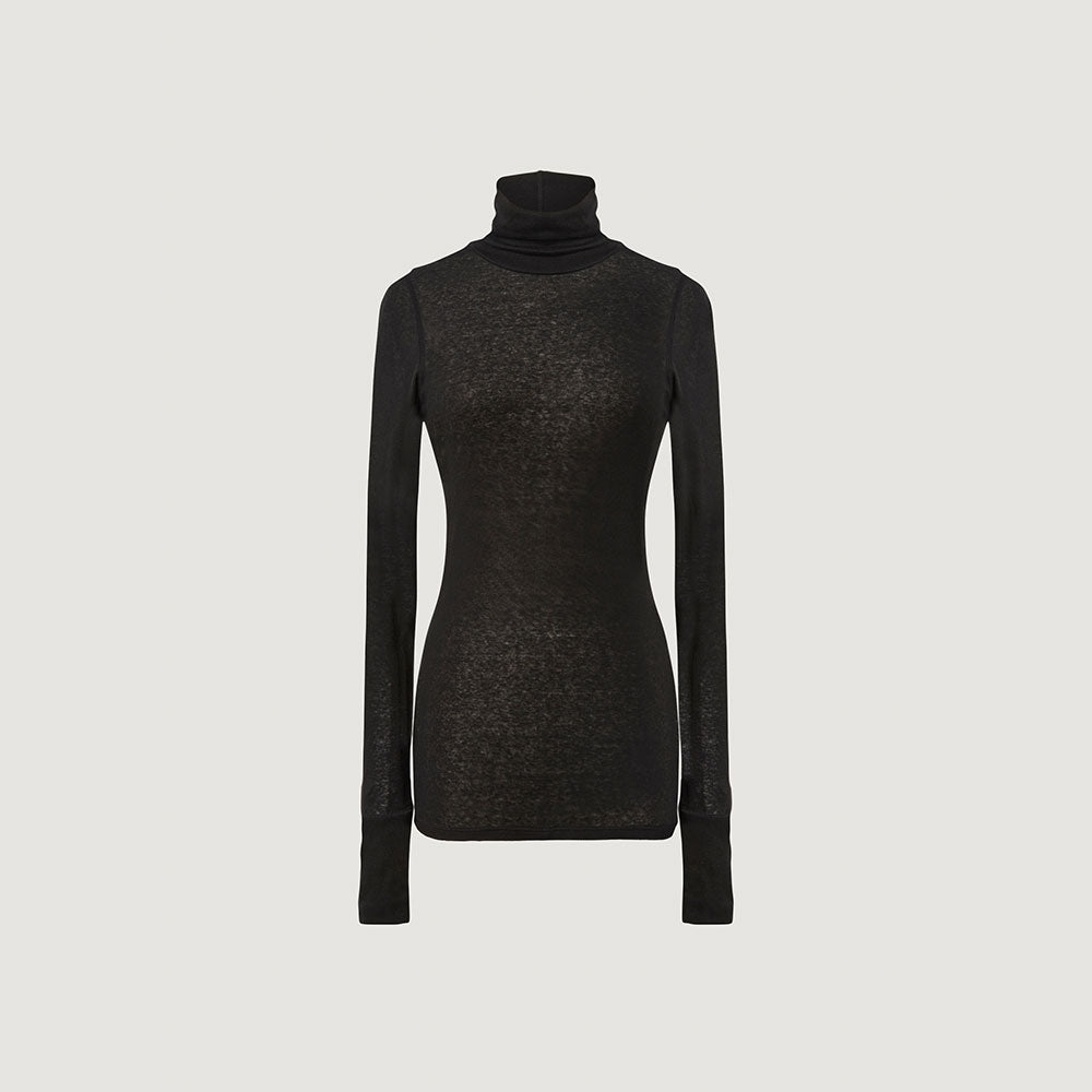 T-shirt col roulé acoté