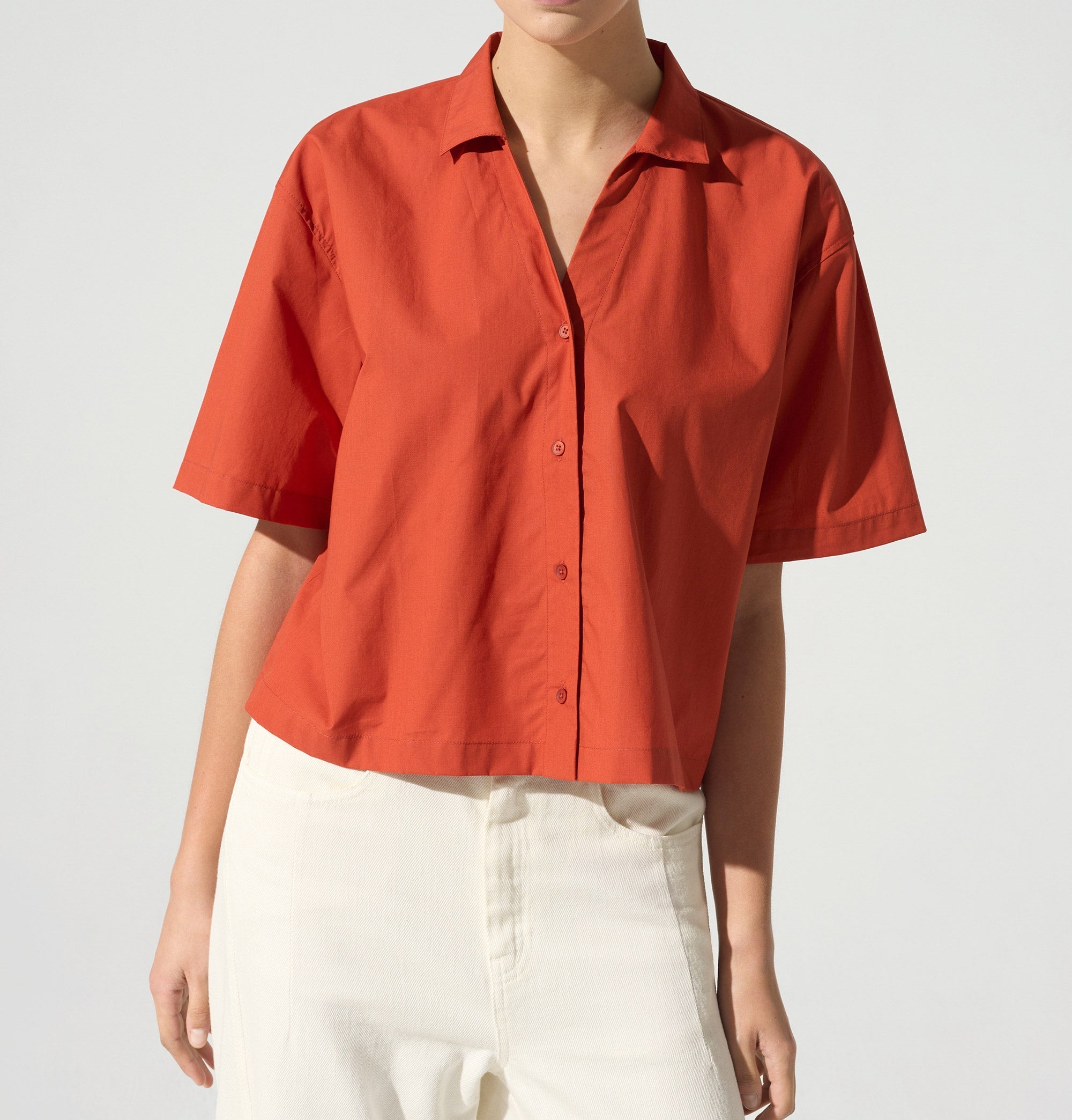 Chemise manches courtes acoté