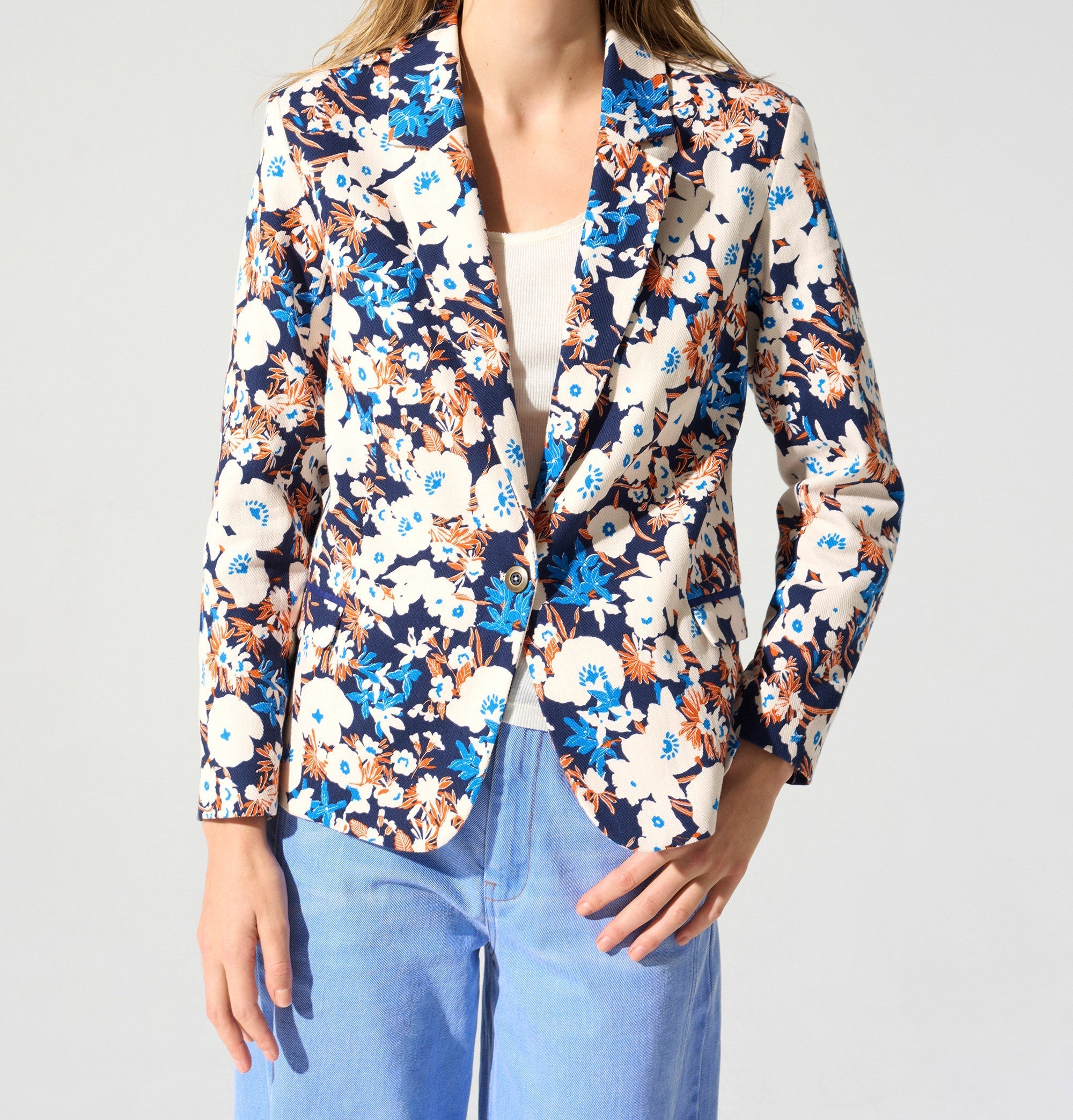 Veste blazer imprimée acoté