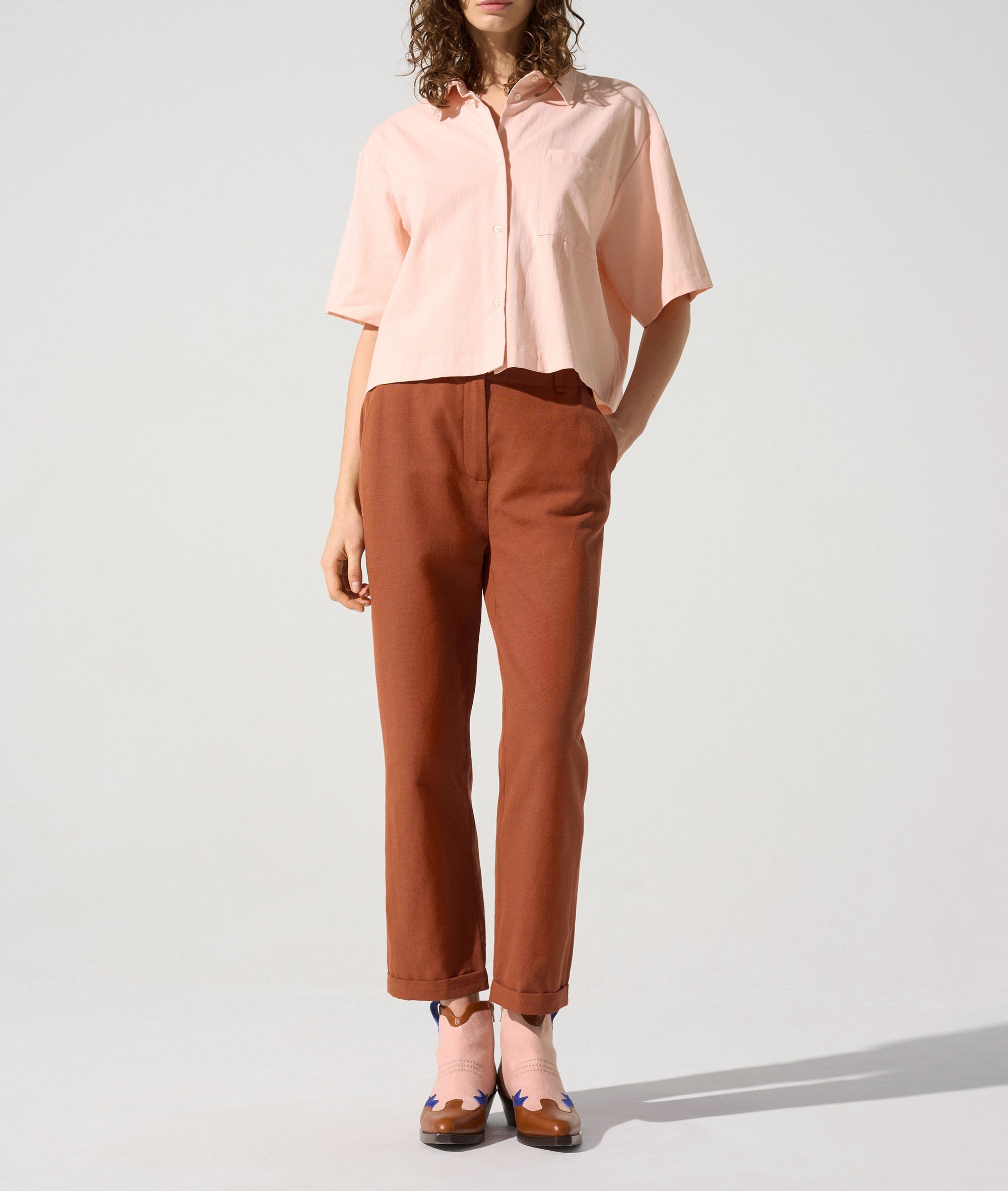 Pantalon carotte acoté