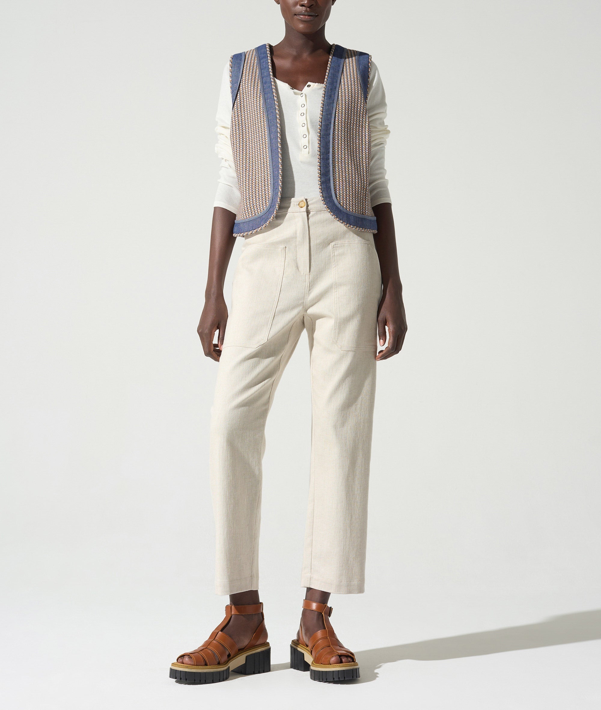 Pantalon loose acoté