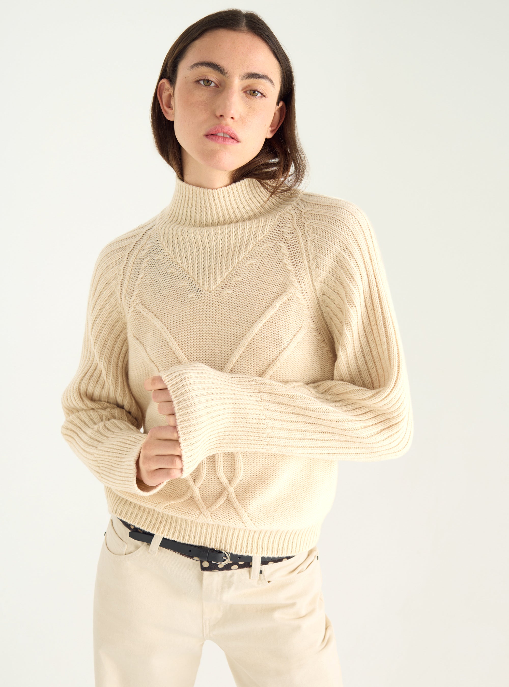 Pull torsadé en laine italienne