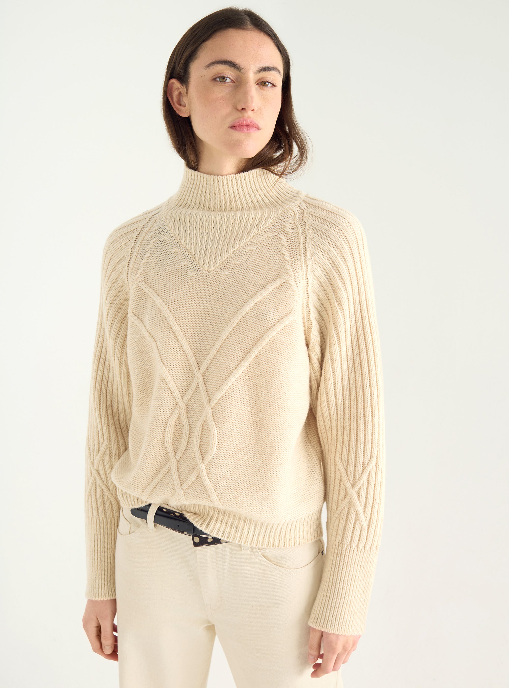 Pull torsadé en laine italienne