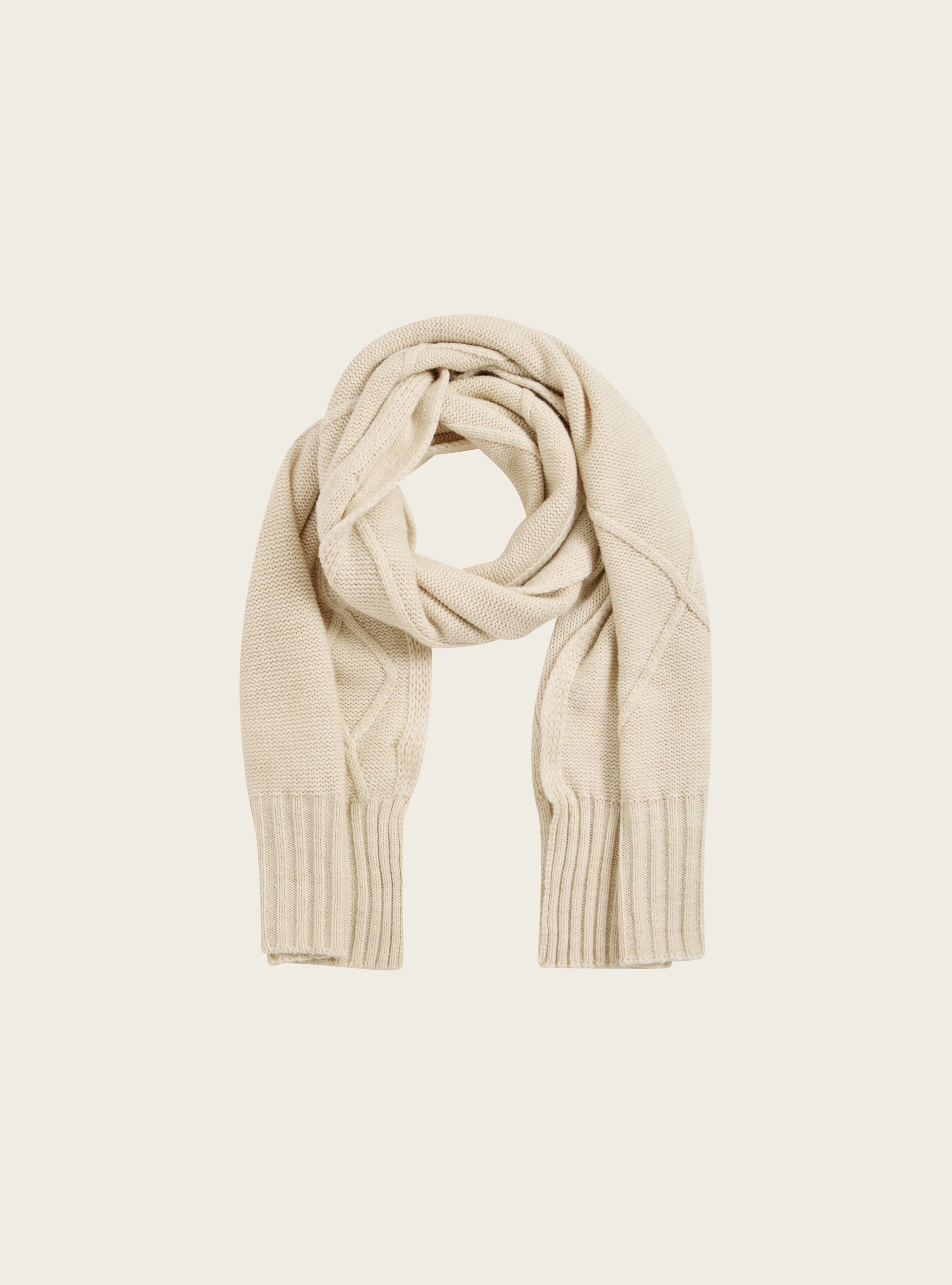 Écharpe torsadée en laine acoté