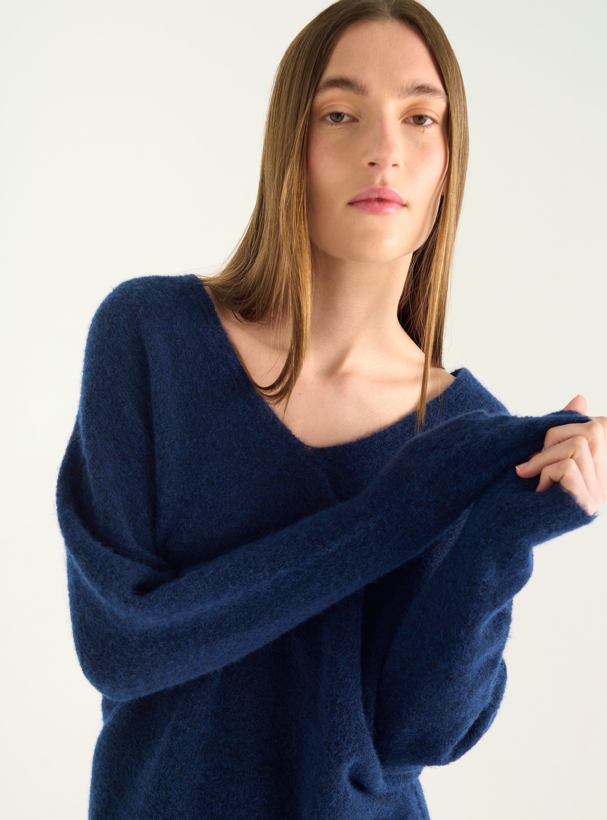 Pull ample en laine naturelle