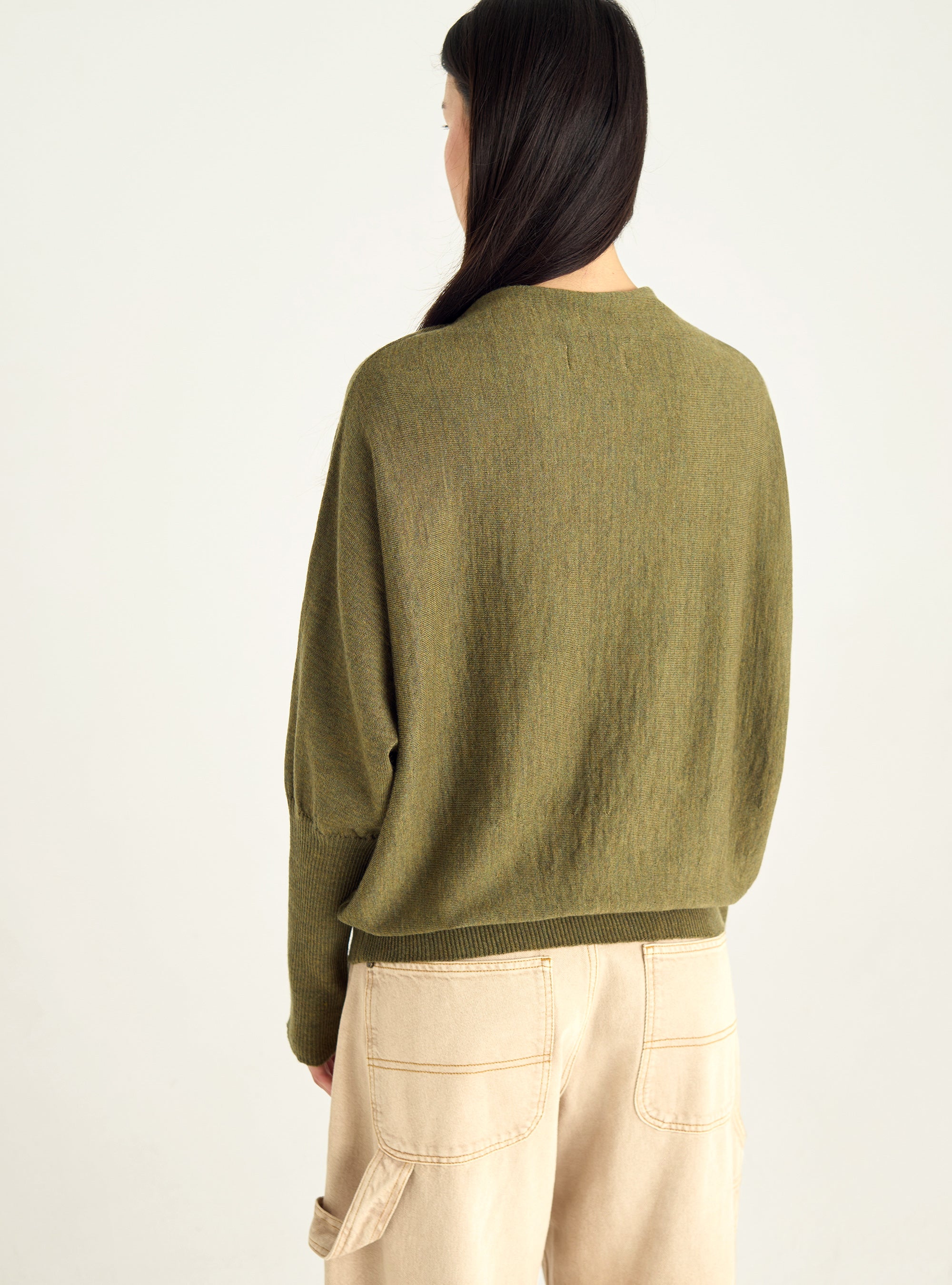 Pull oversize à col drapé