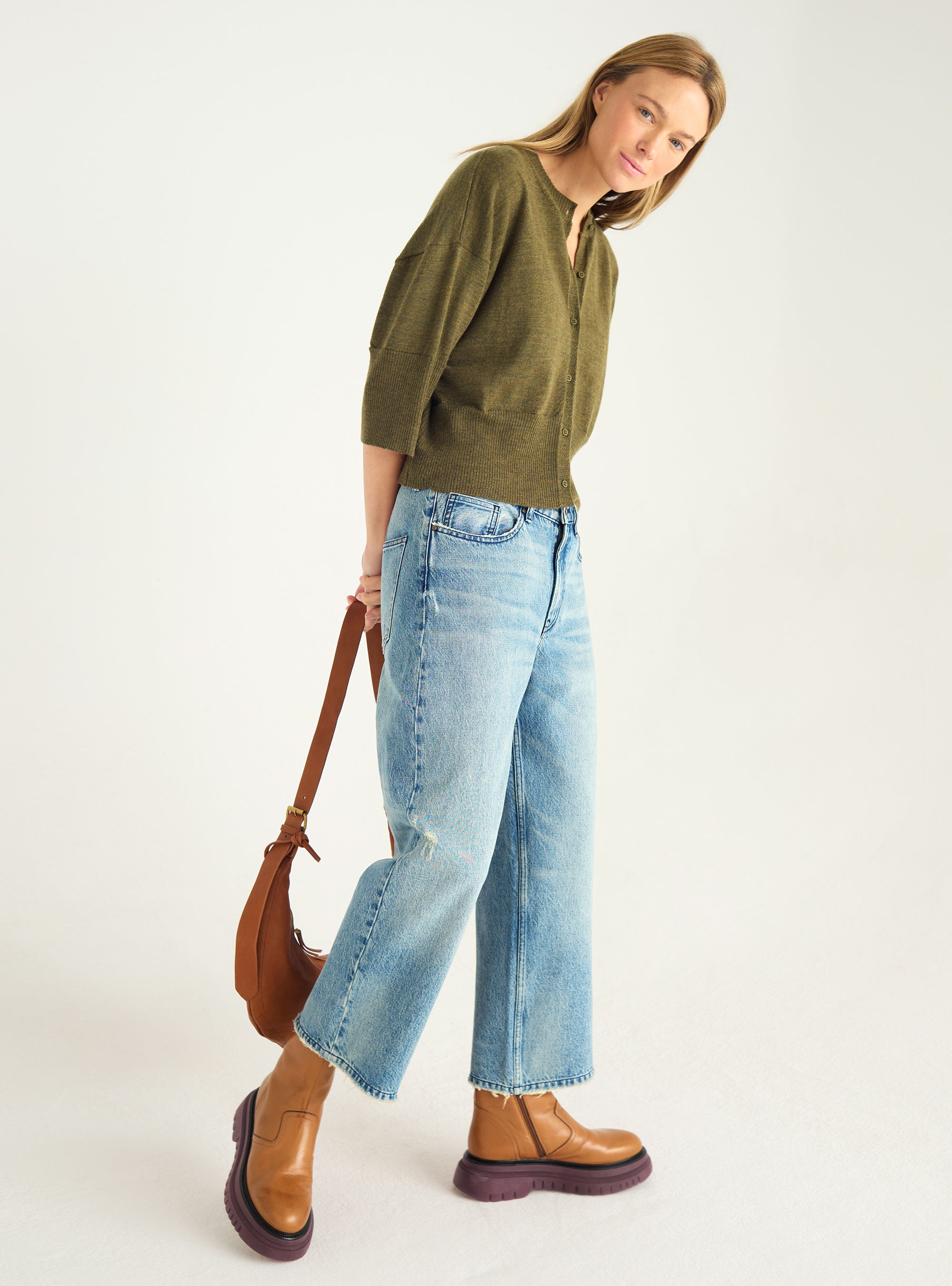Cardigan T-shirt à manches courtes