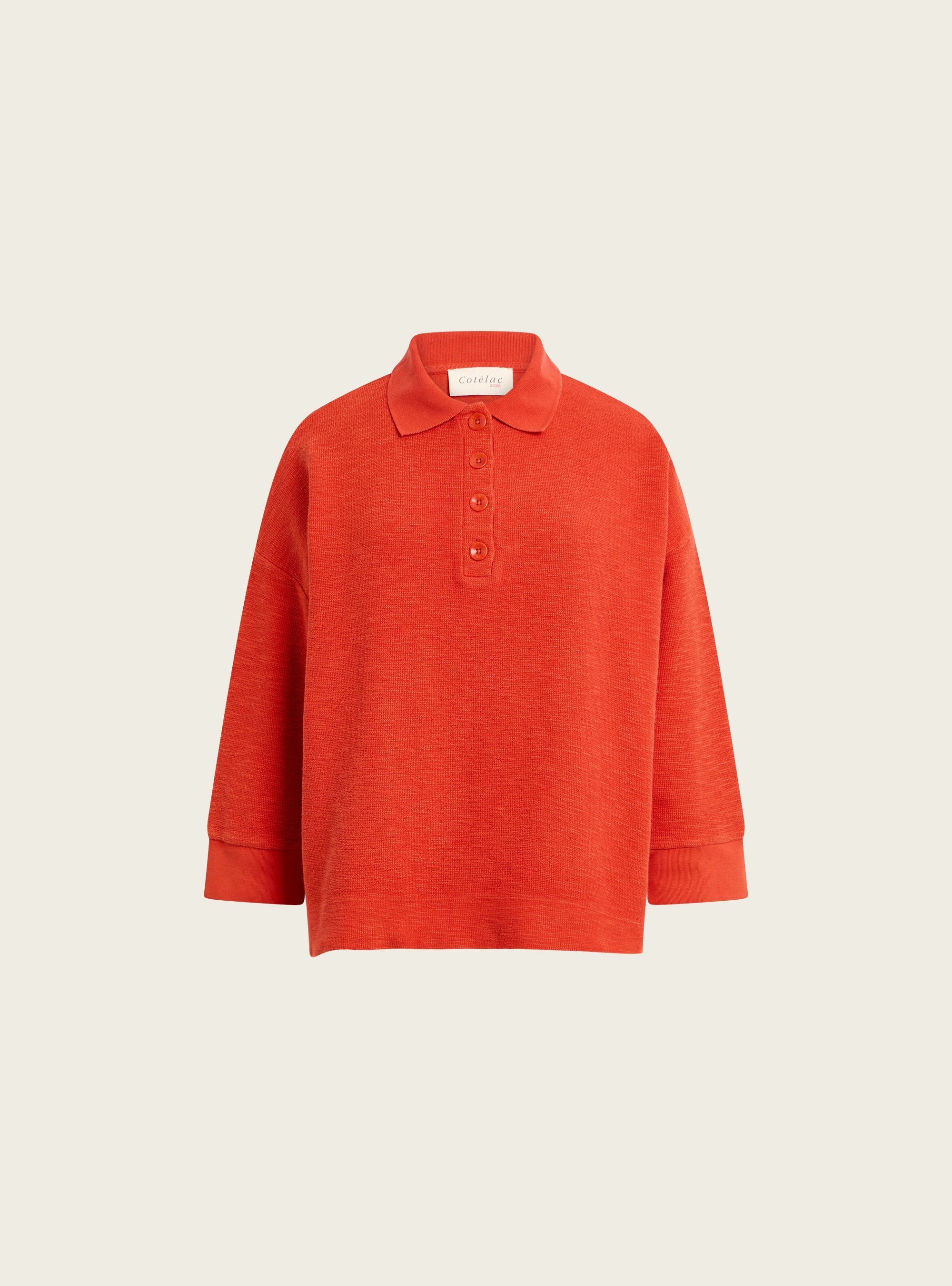 Polo oversized flammé acoté