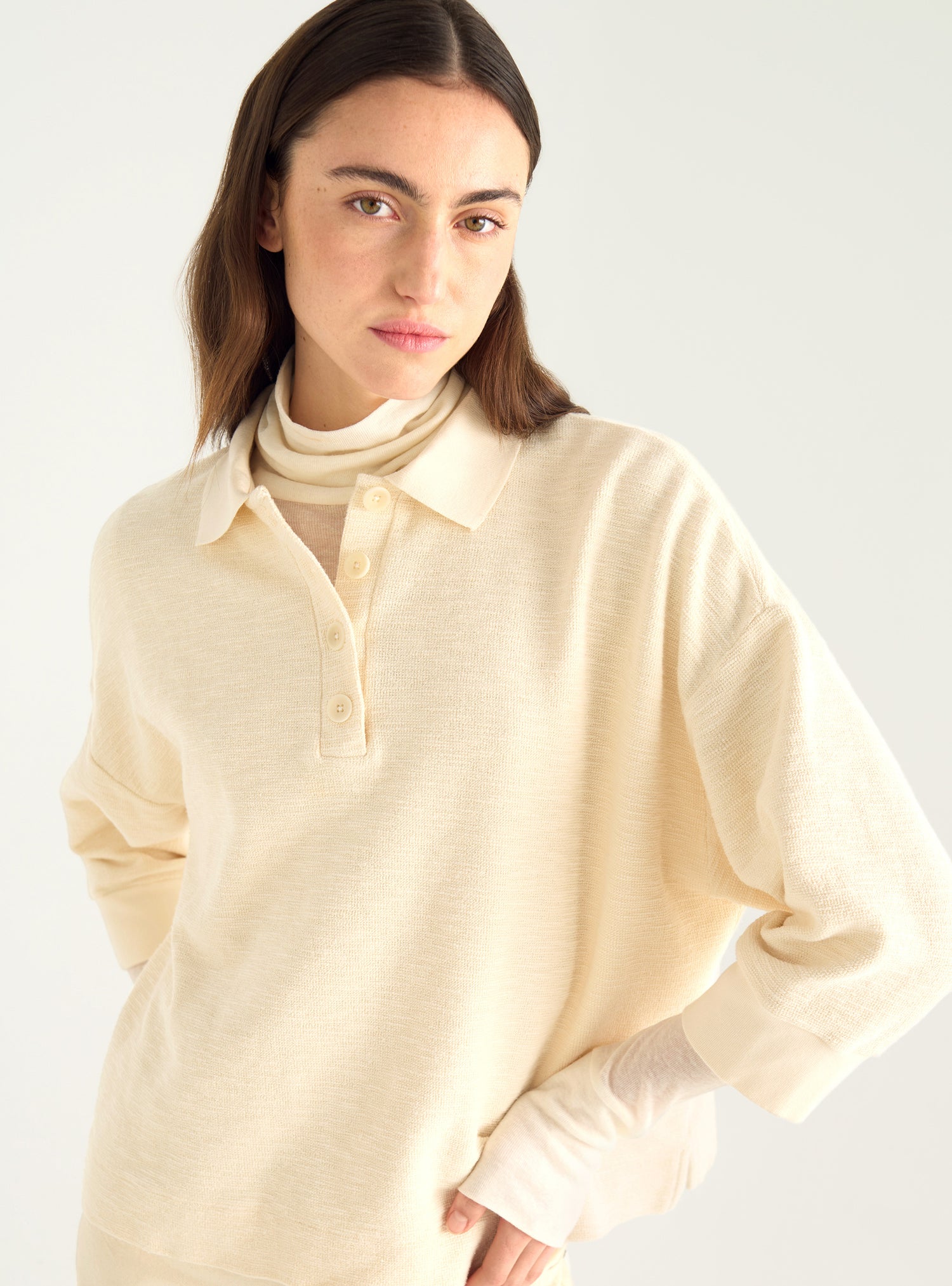 Polo oversized flammé