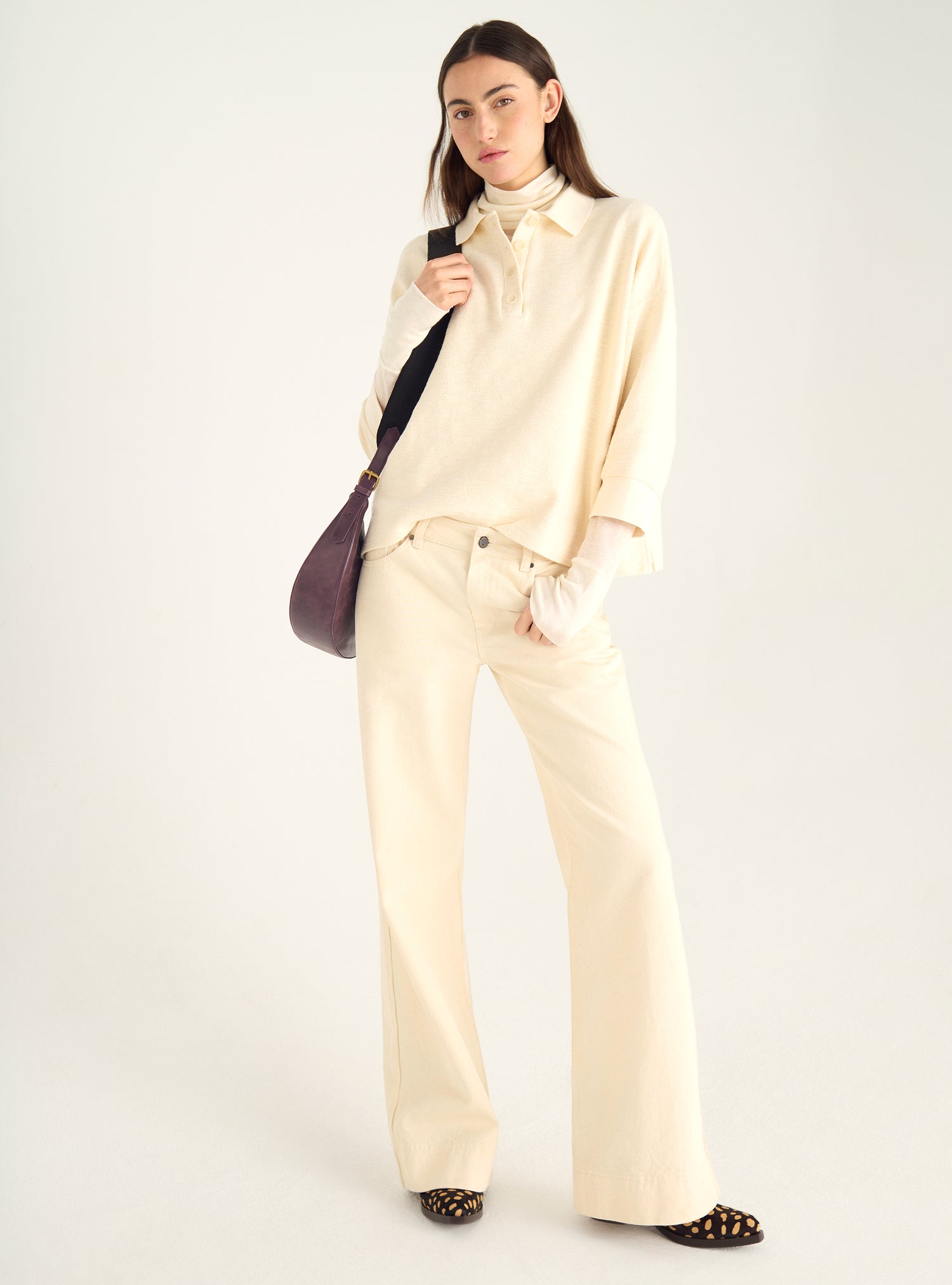 Polo oversized flammé