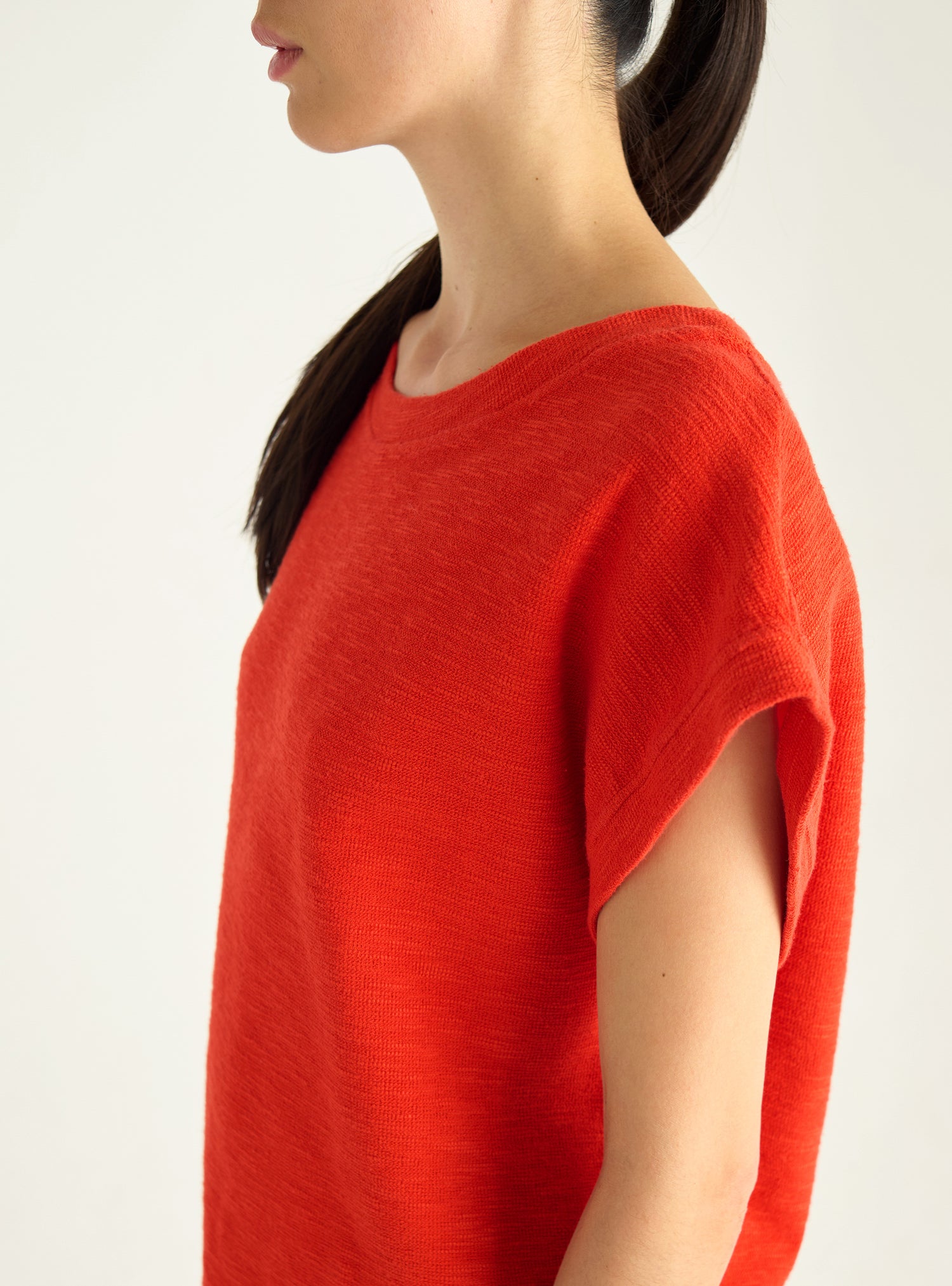 T-shirt ample en interlock flammé