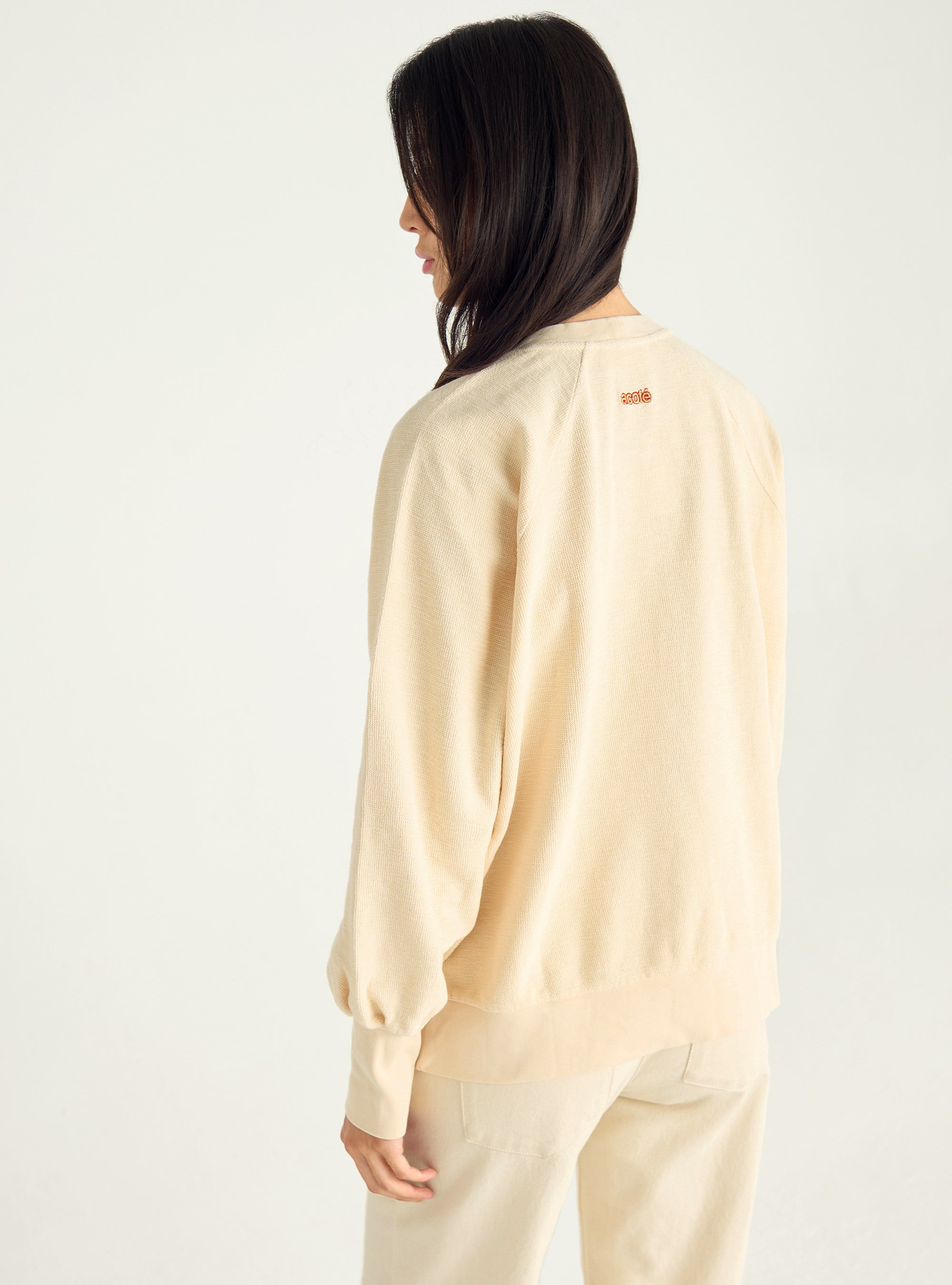 Sweat en coton flammé