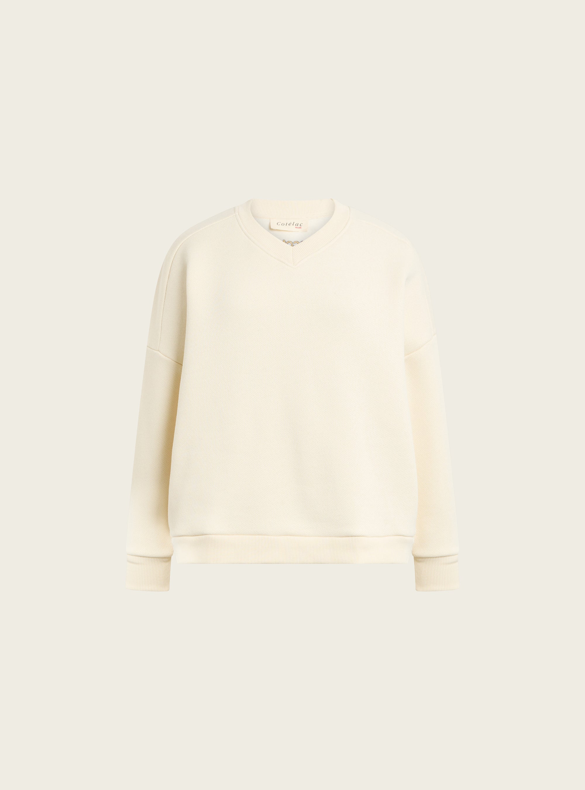 Sweat en molleton gratté acoté