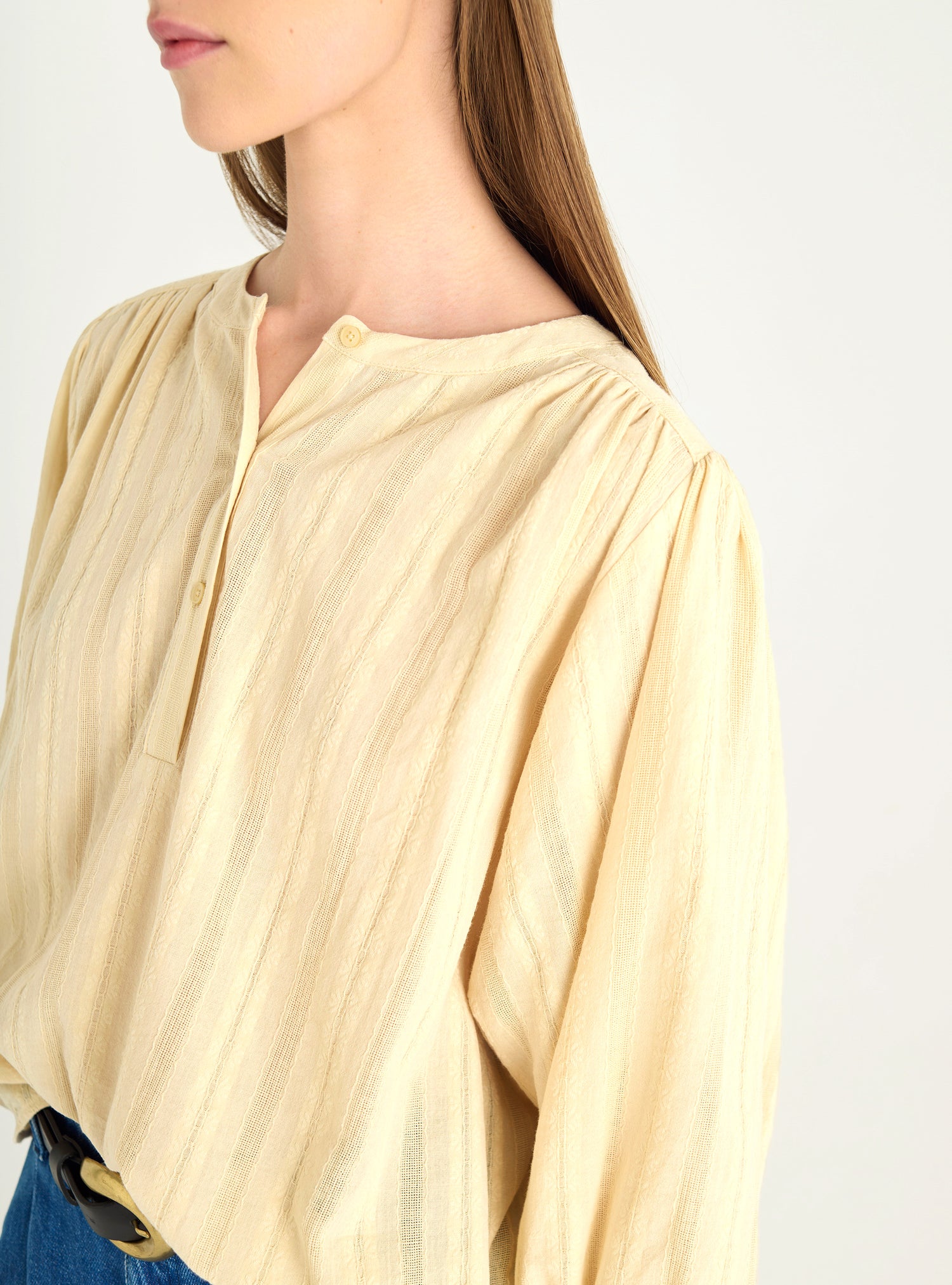 Blouse oversize en coton ajouré