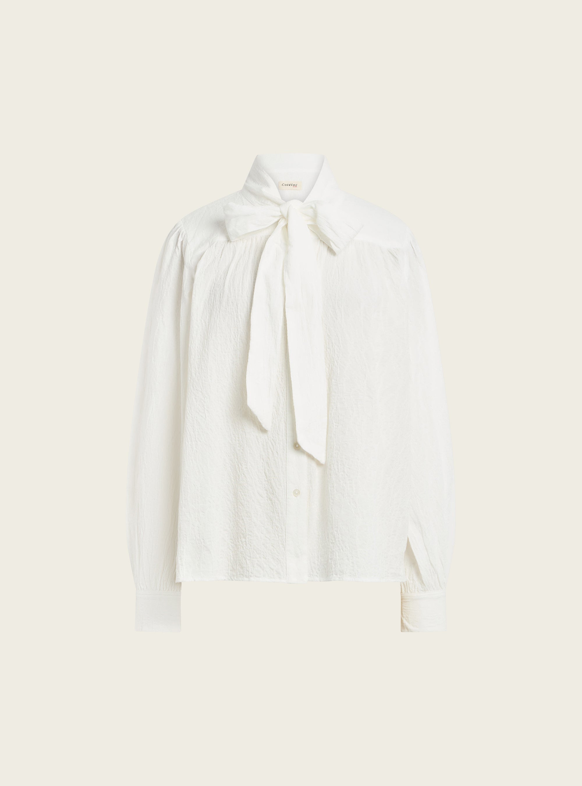 Chemise lavallière ample acoté