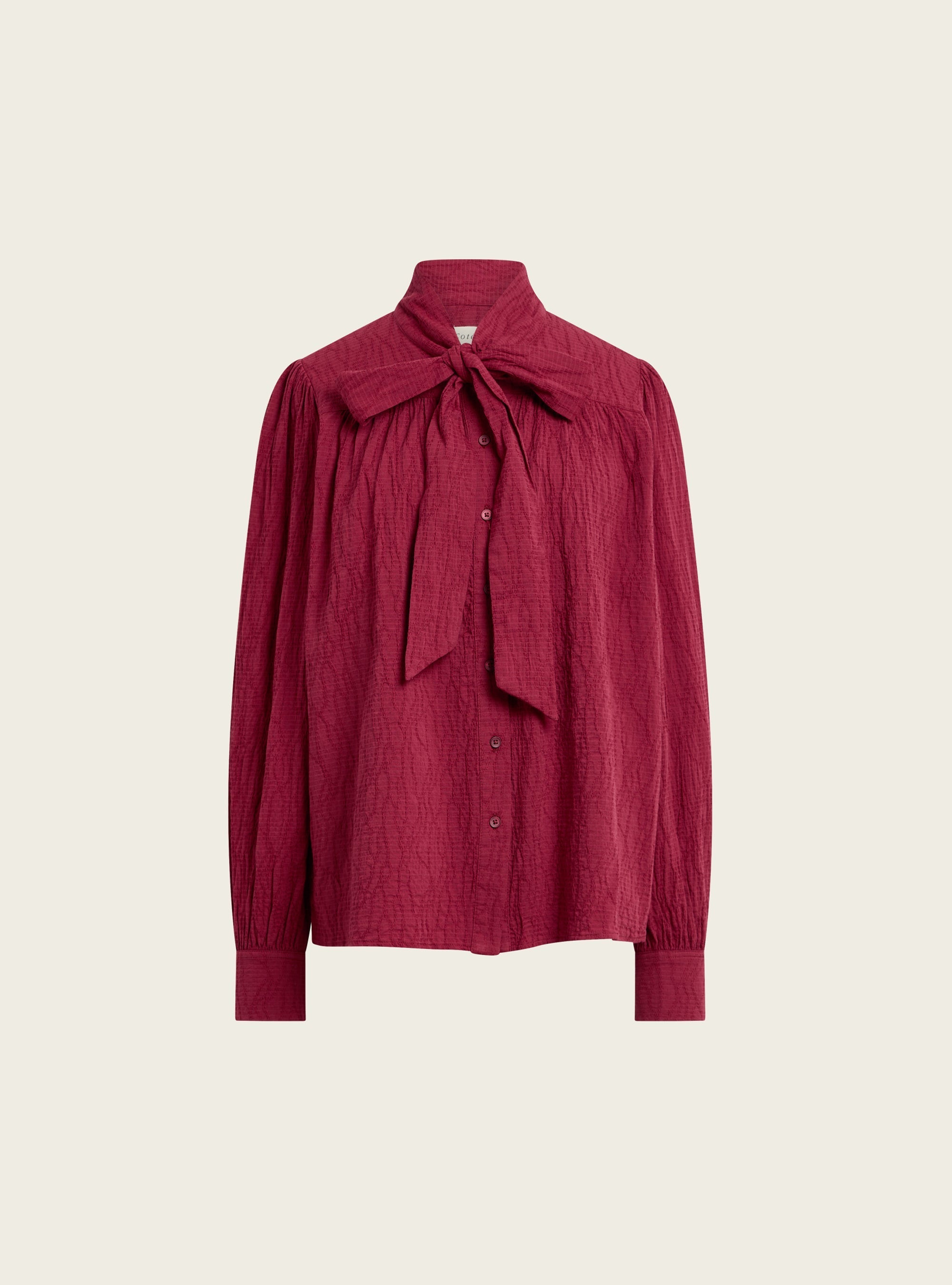 Chemise lavallière ample acoté