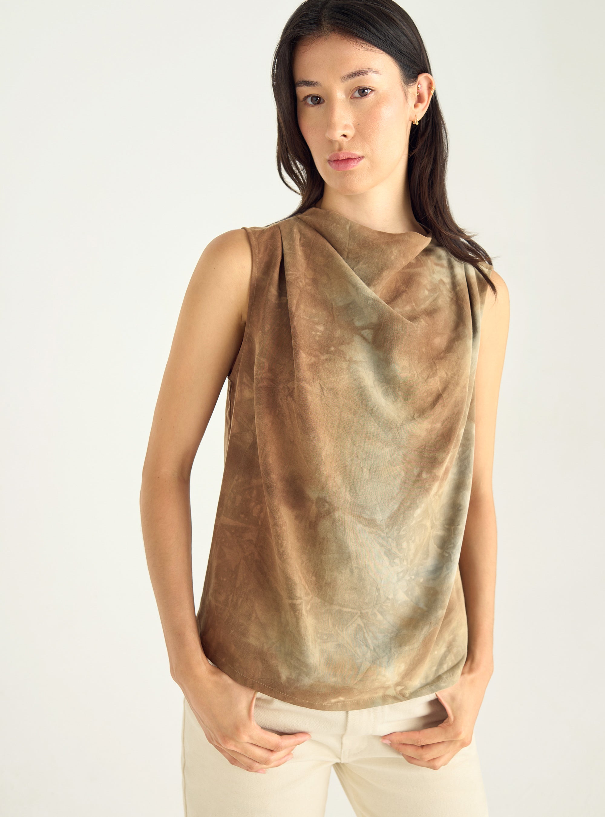 Cowl neck top