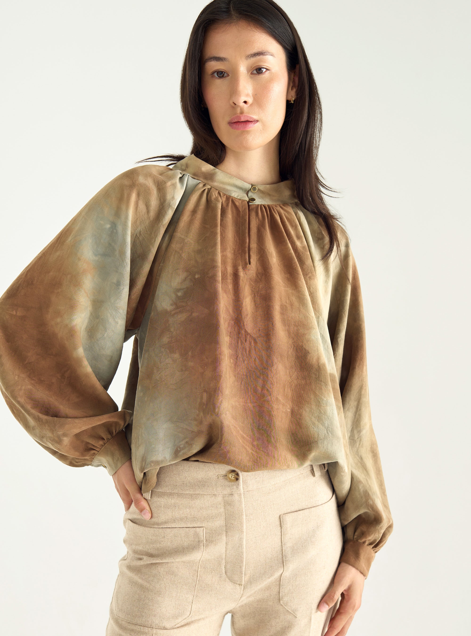 Blouse droite en viscose