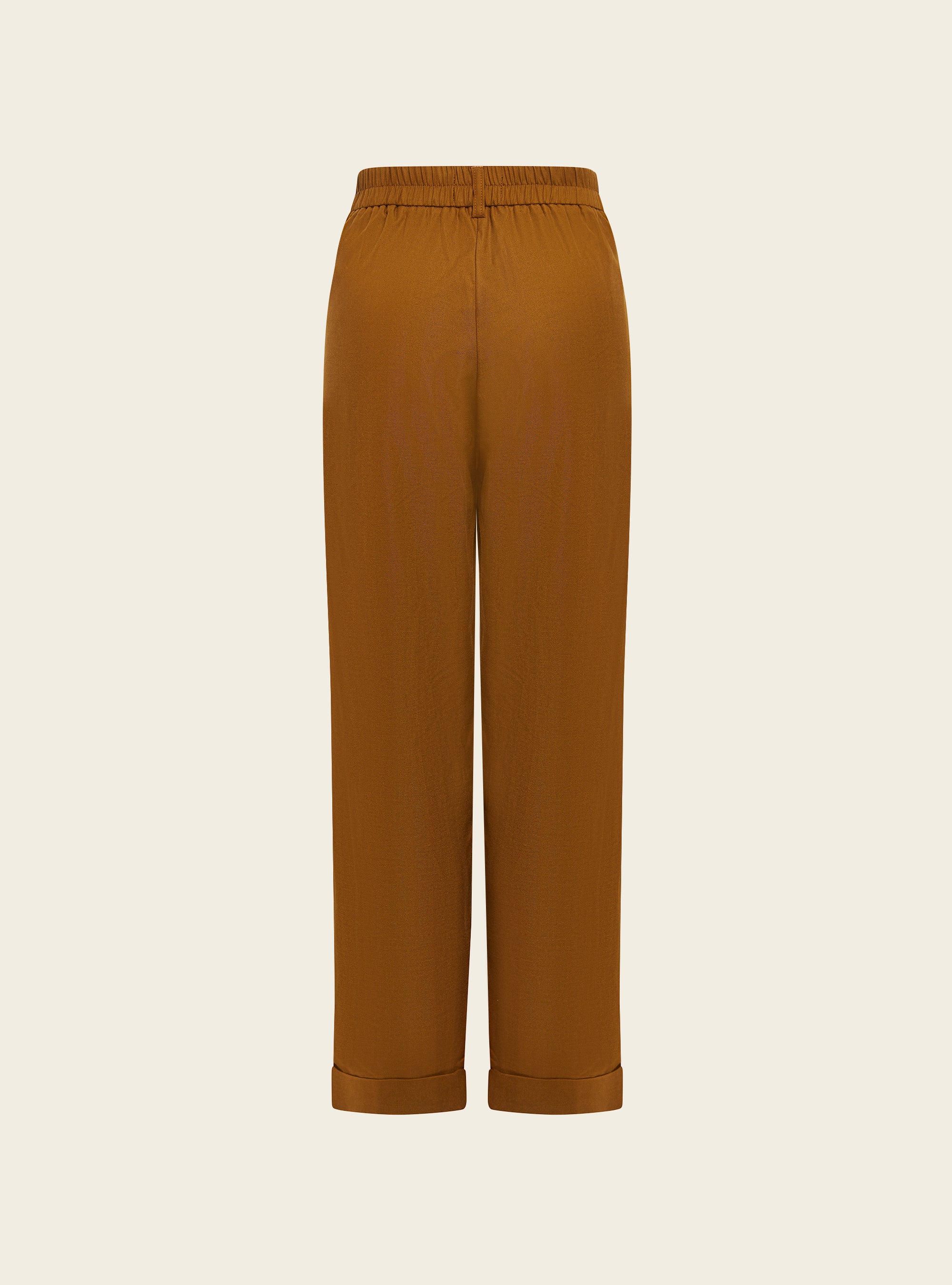Pantalon large chevronné acoté