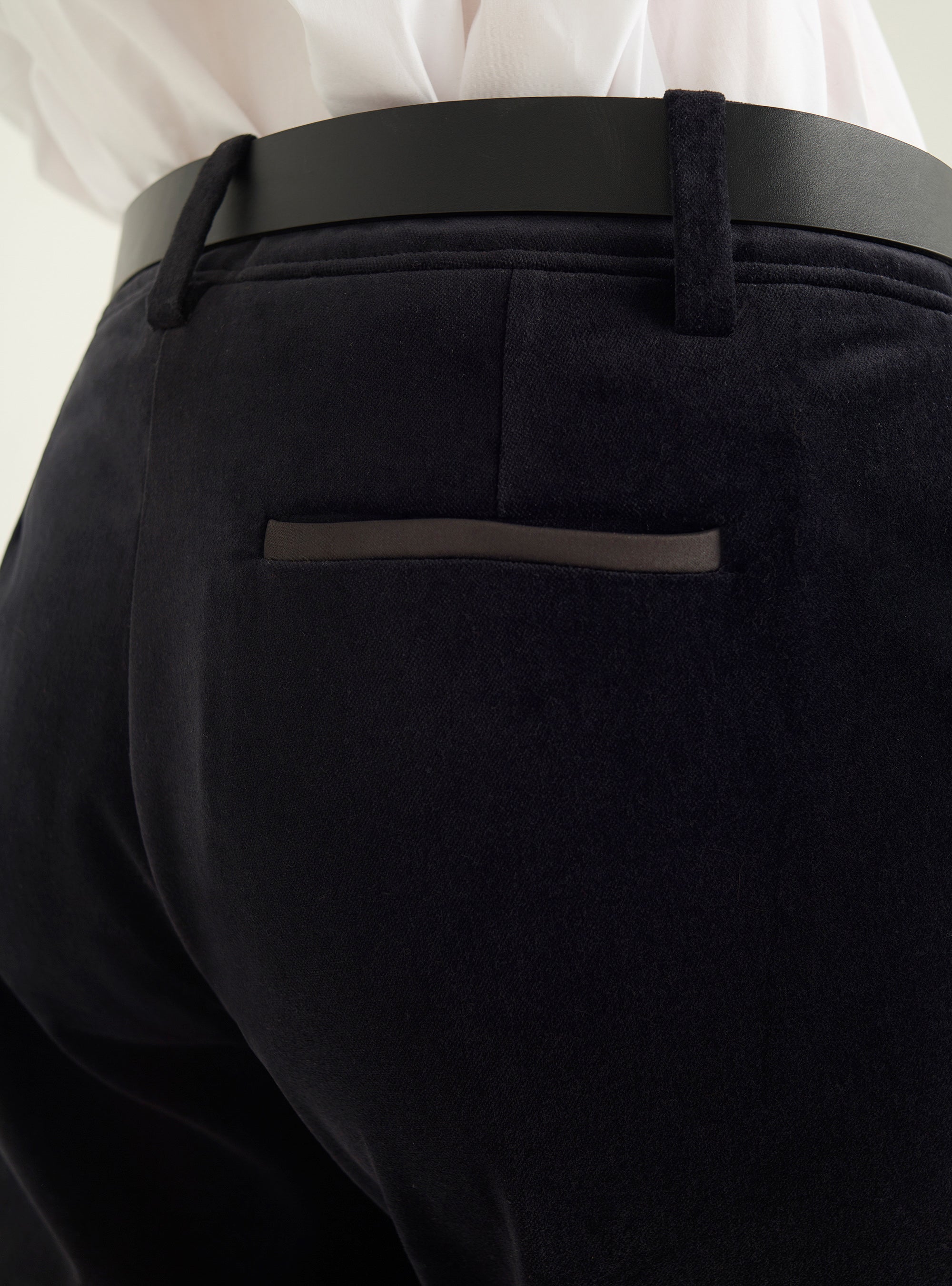 Flared velvet pants