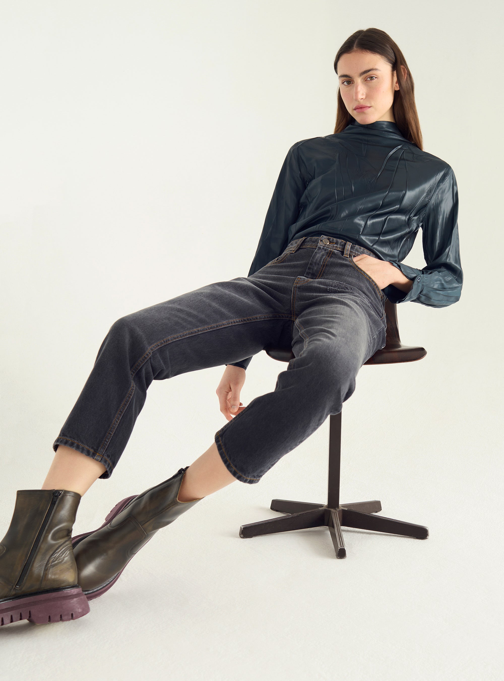 Jean slim stretch acoté