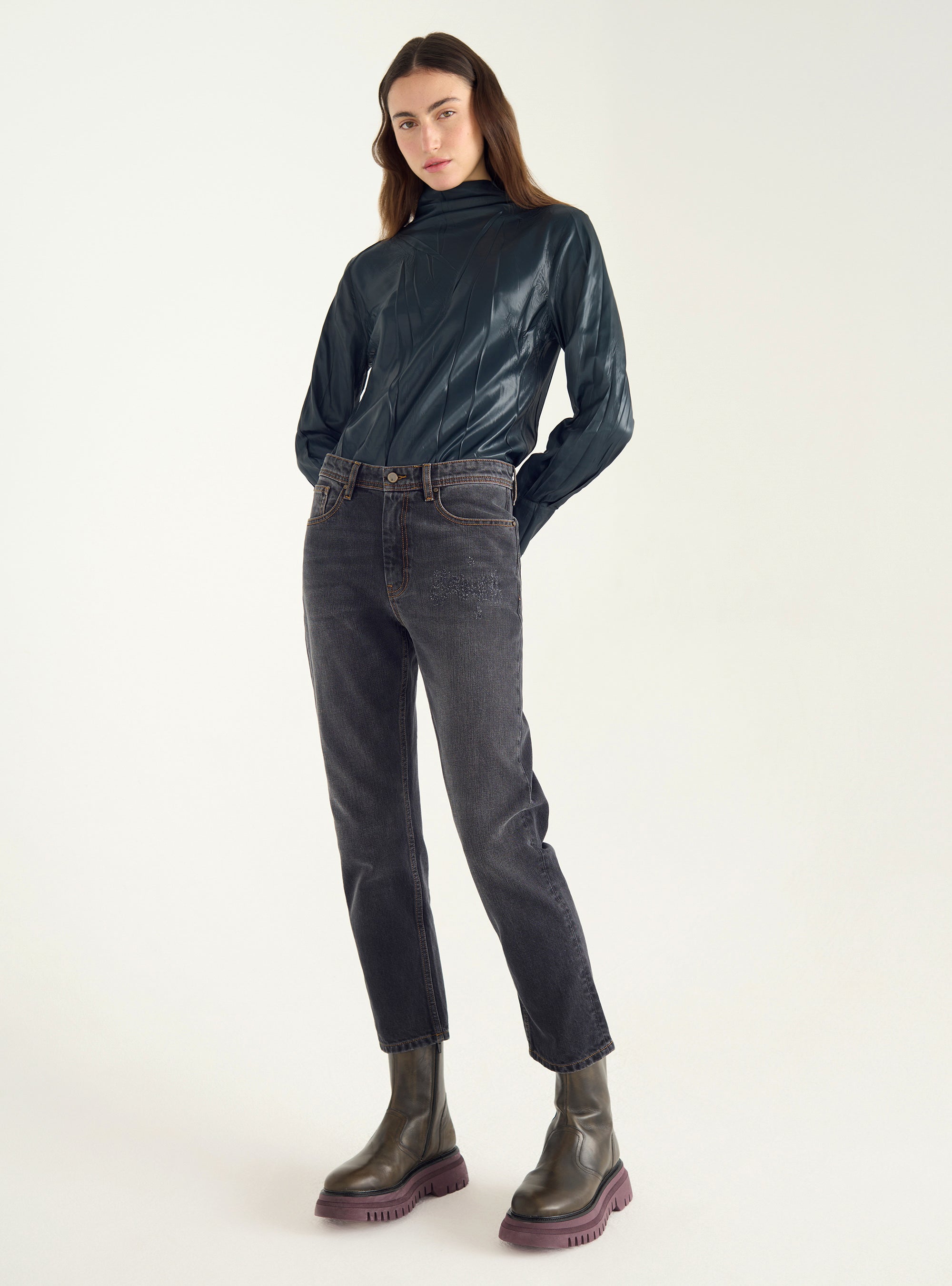 Jean slim stretch acoté