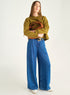 Jean ample et taille haute en denim de lyocell