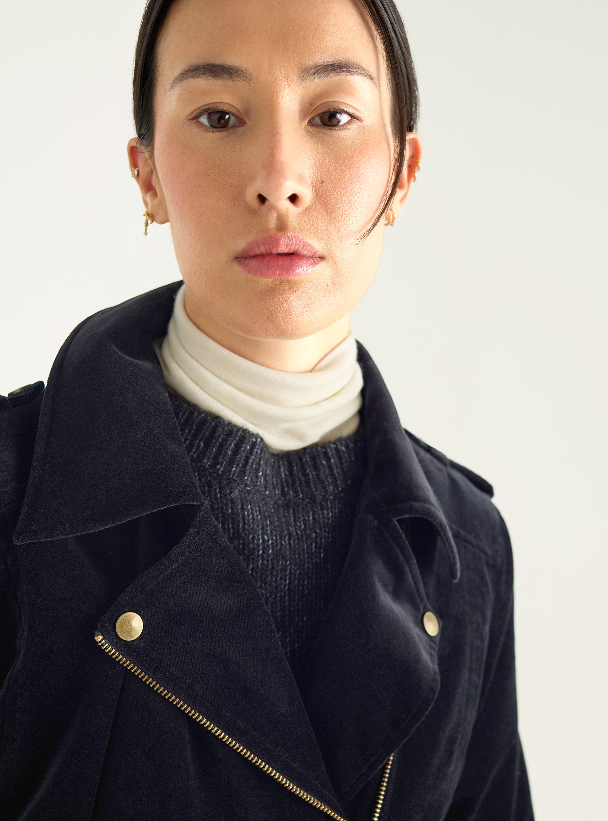 Kurze Perfecto-Jacke aus Samt