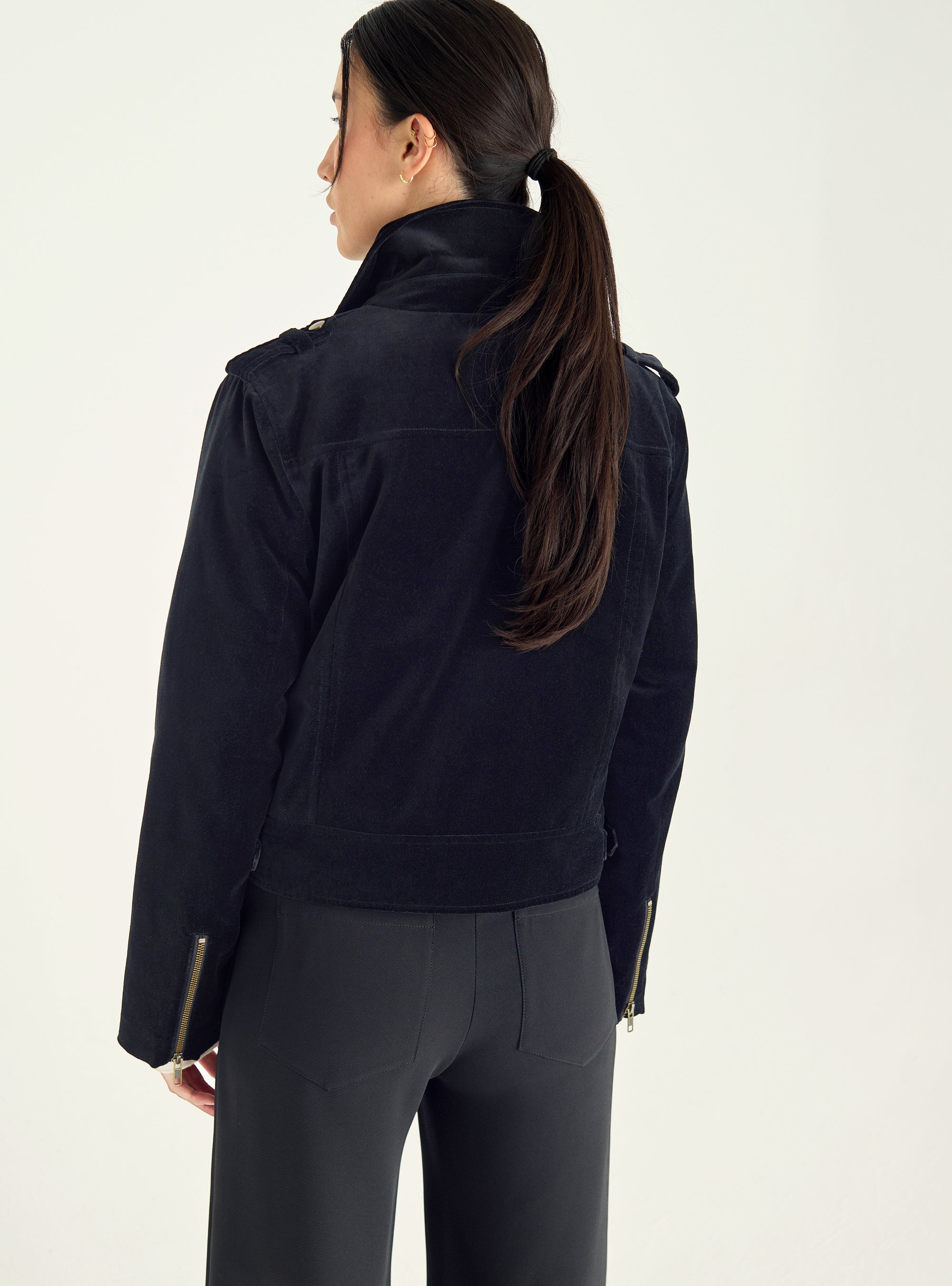 Kurze Perfecto-Jacke aus Samt