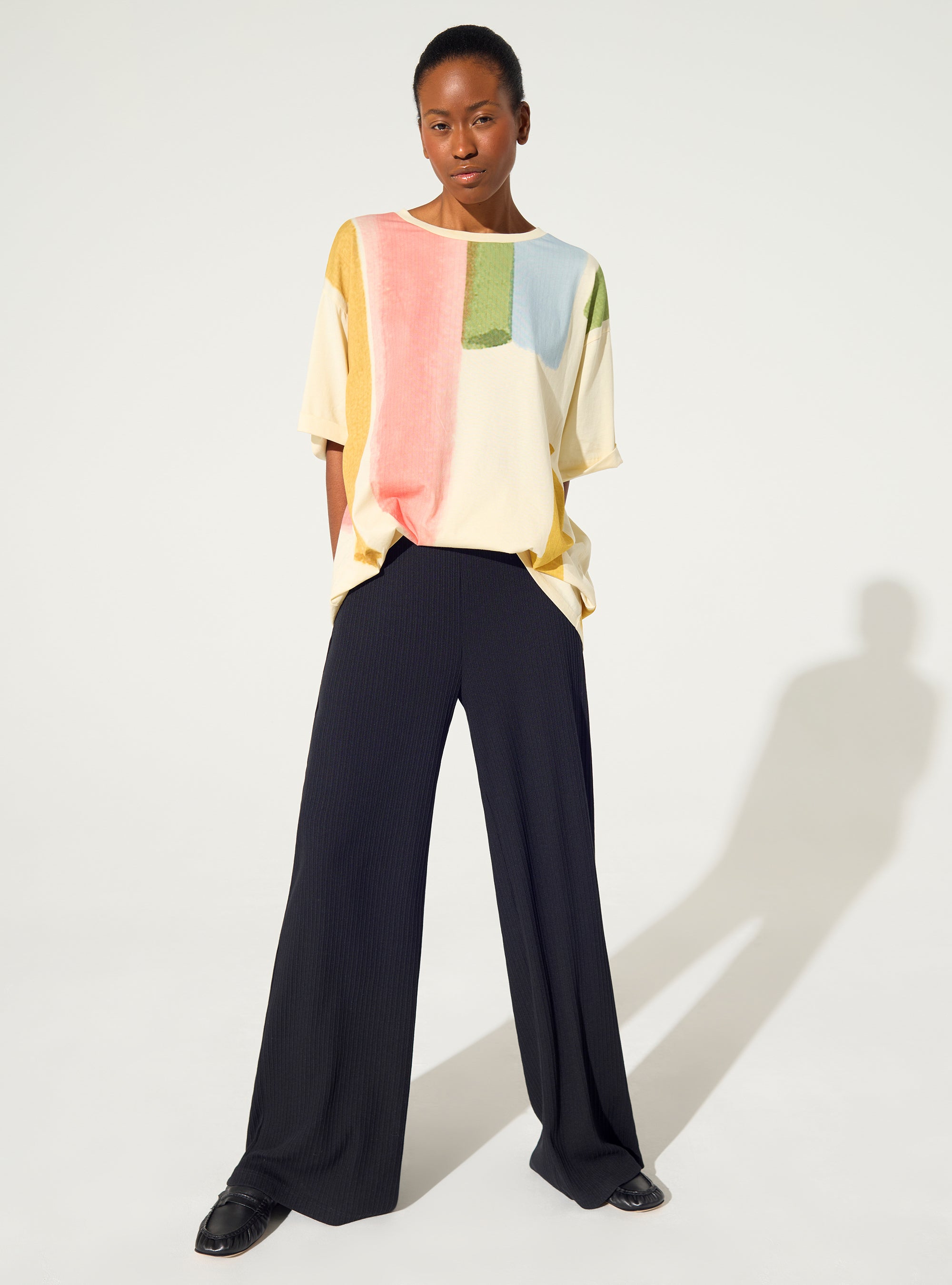 schwarze Baumwollhose