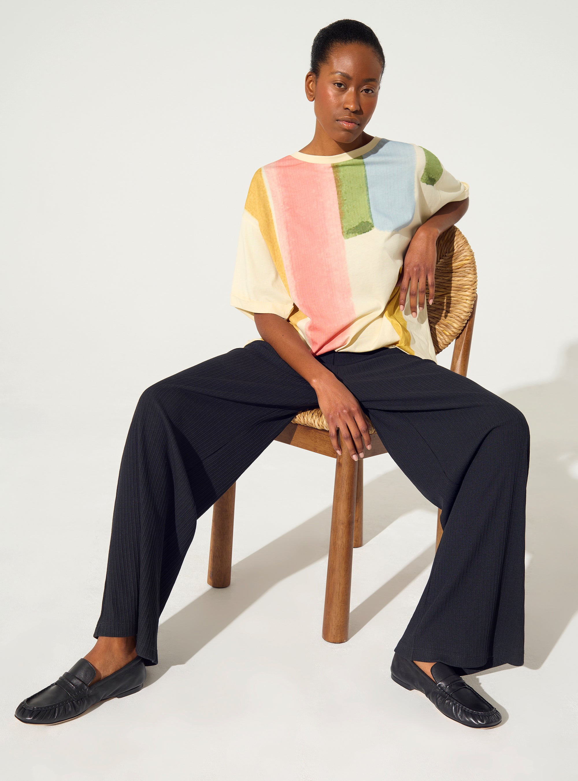 schwarze Baumwollhose