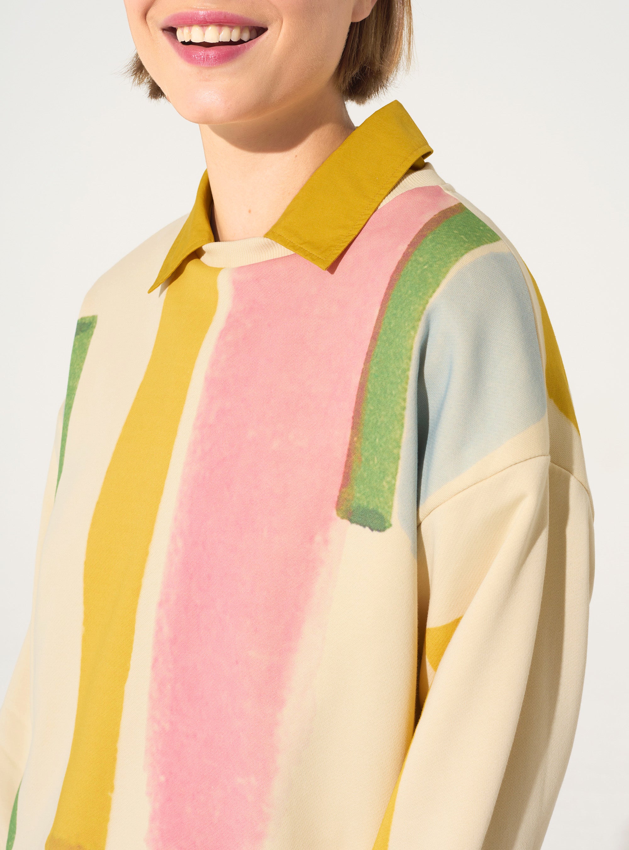 Sweatshirt mit Hausaufdruck aus Bio-Baumwolle