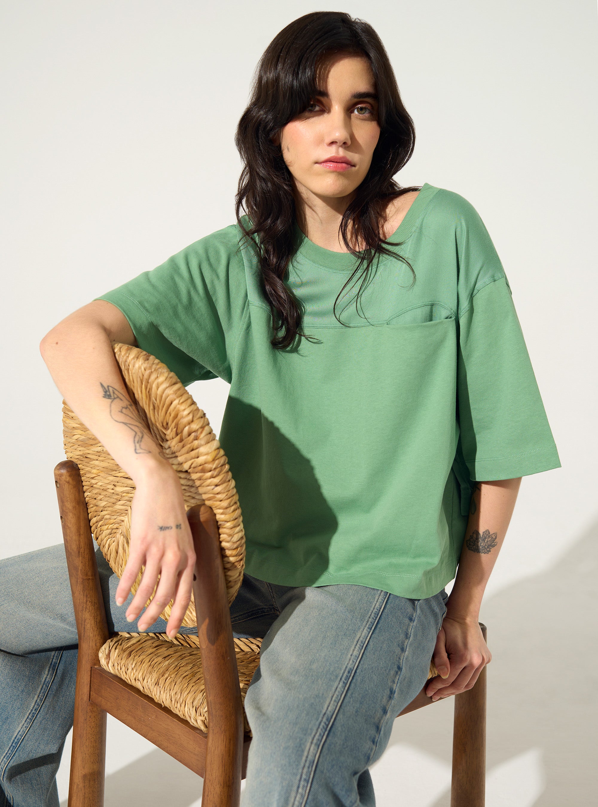 T-Shirt en coton bio vert