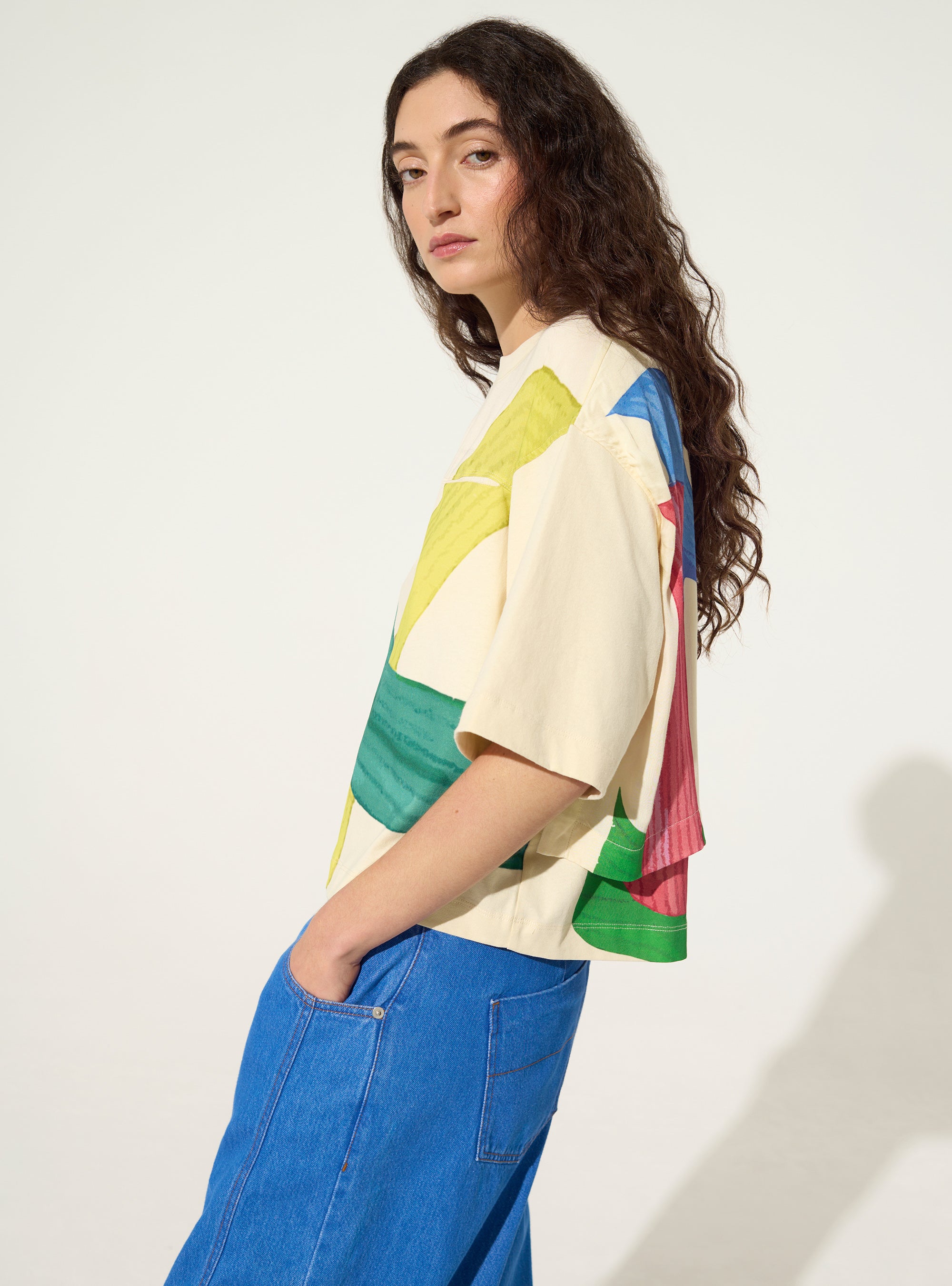 T-shirt imprimé maison en coton bio