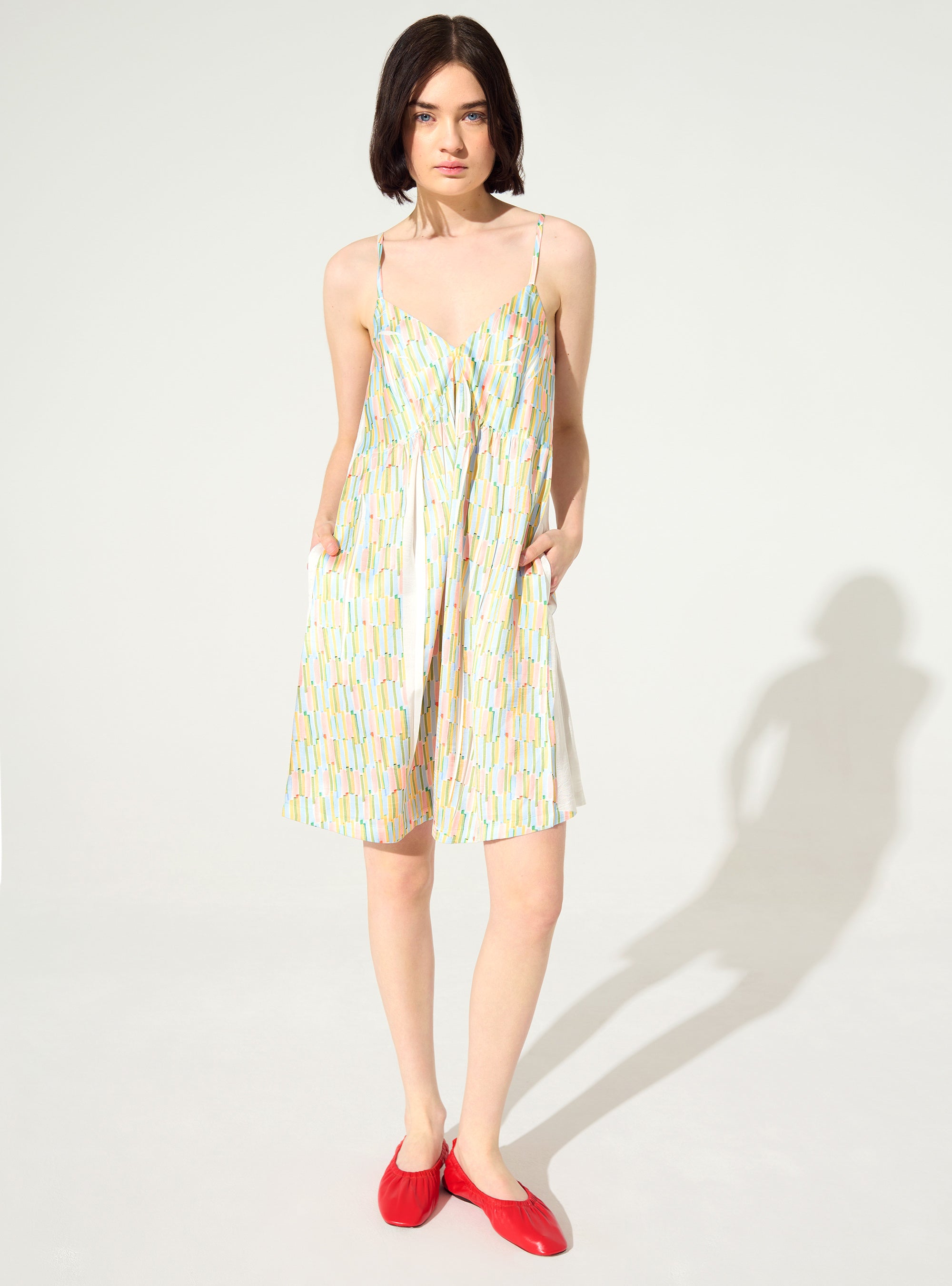 Robe courte évasée imprimée