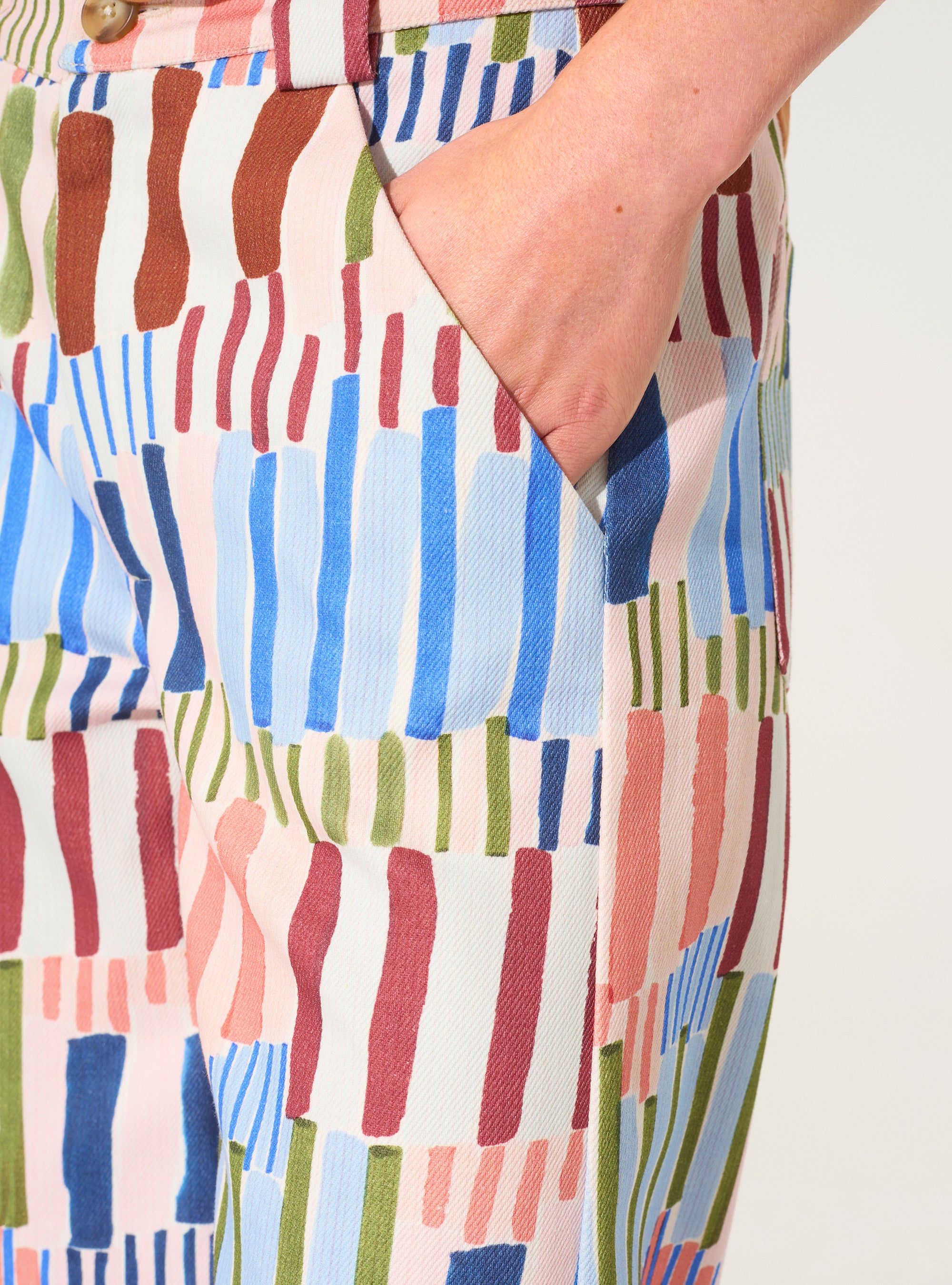 Jean imprimé en coton bleu