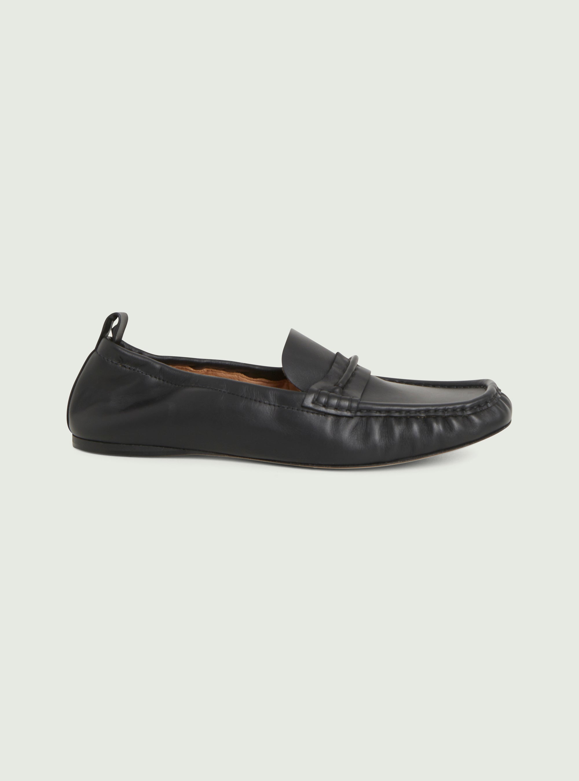 Mocassins en cuir noir