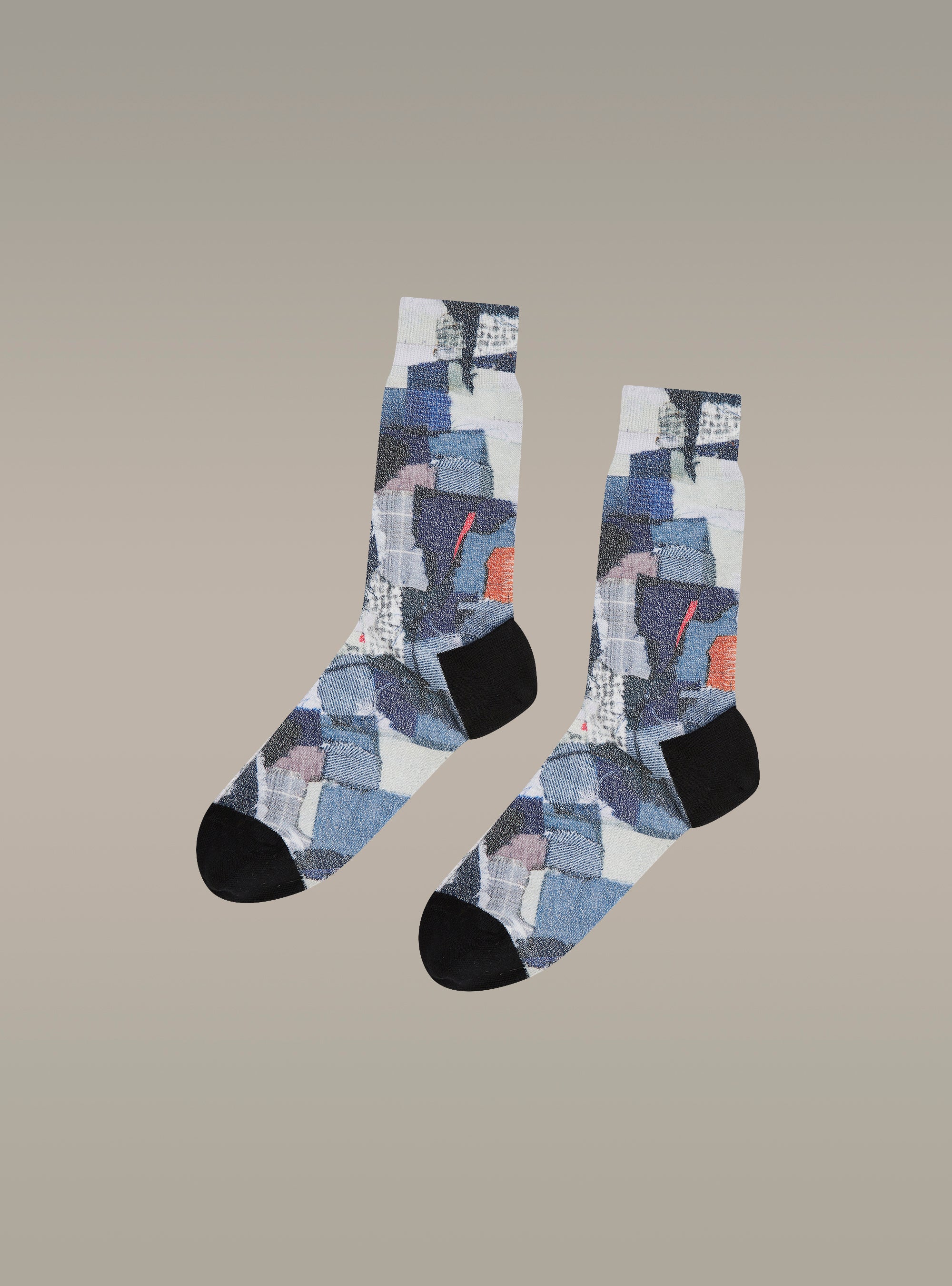 Chausettes imprimées patchwork