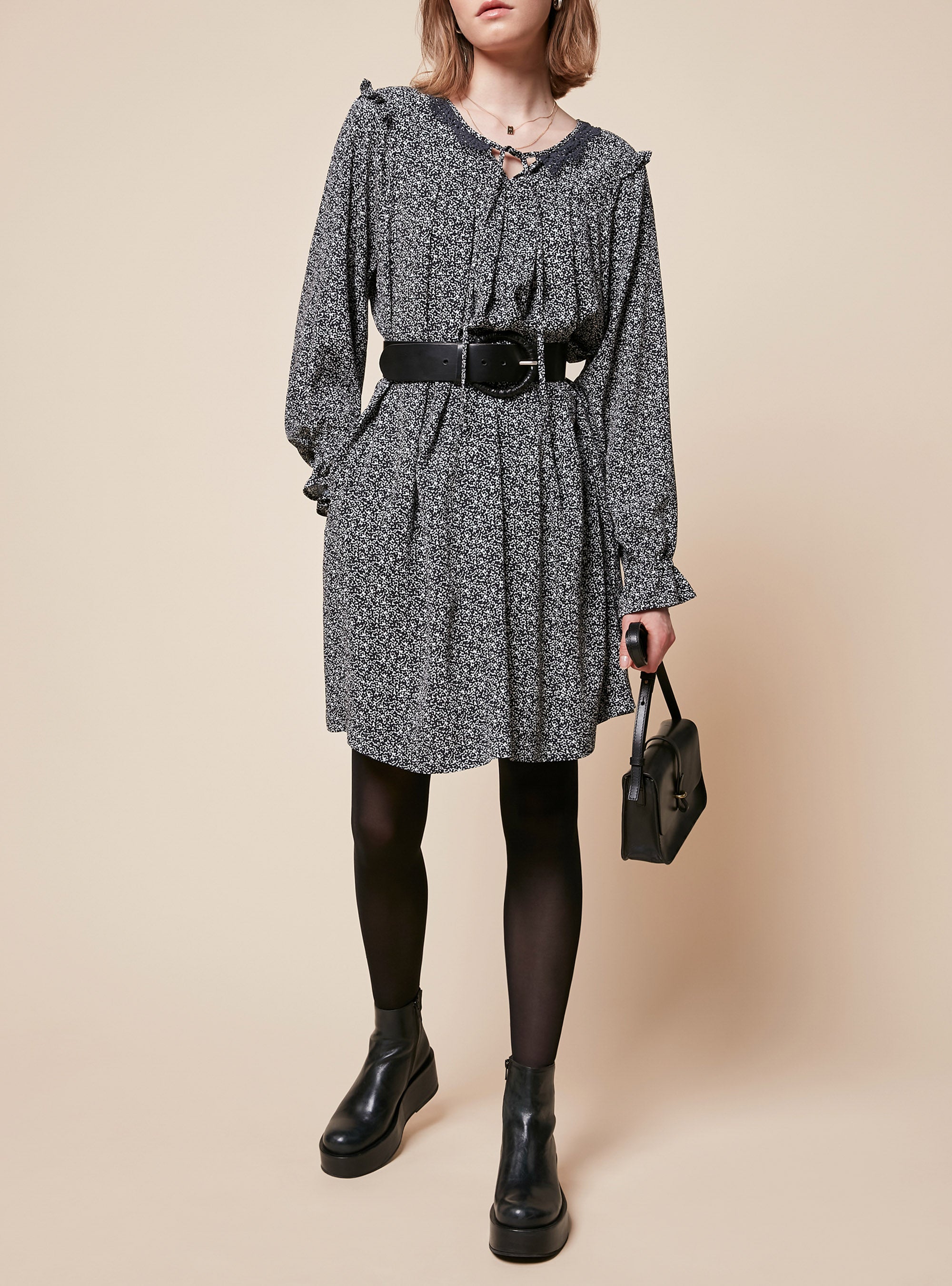 Retro Printed Straight Dress