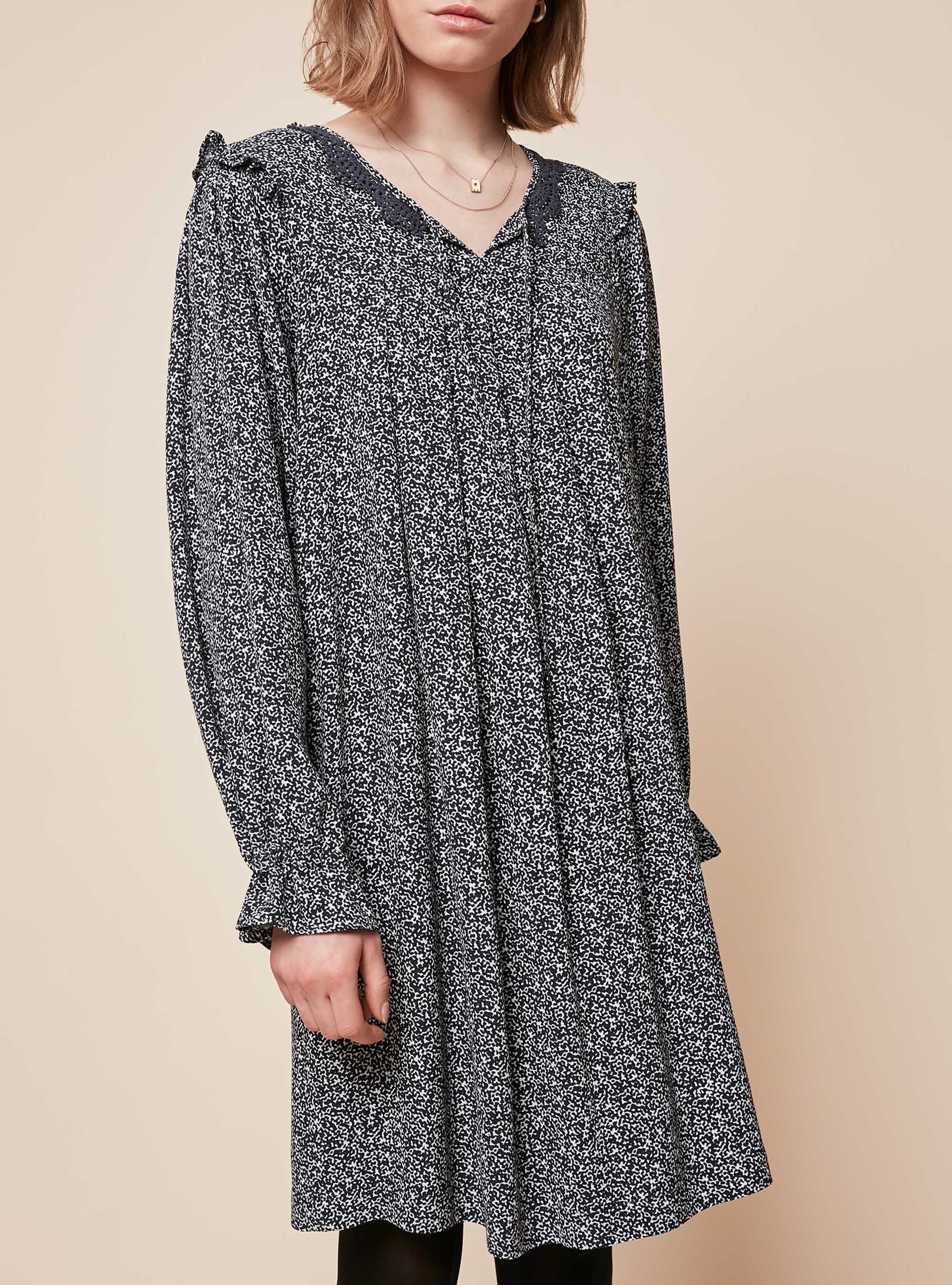 Retro Printed Straight Dress