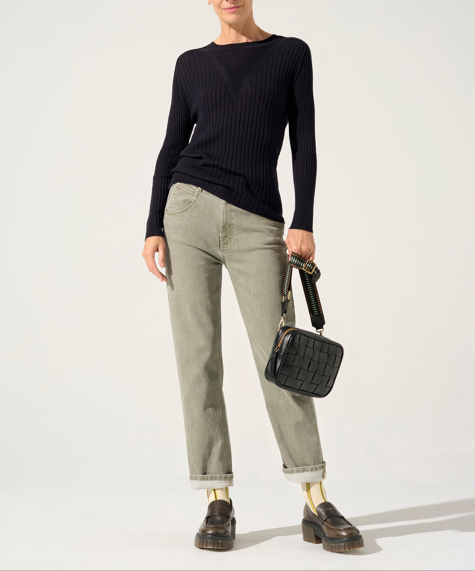 Taillierter Pullover