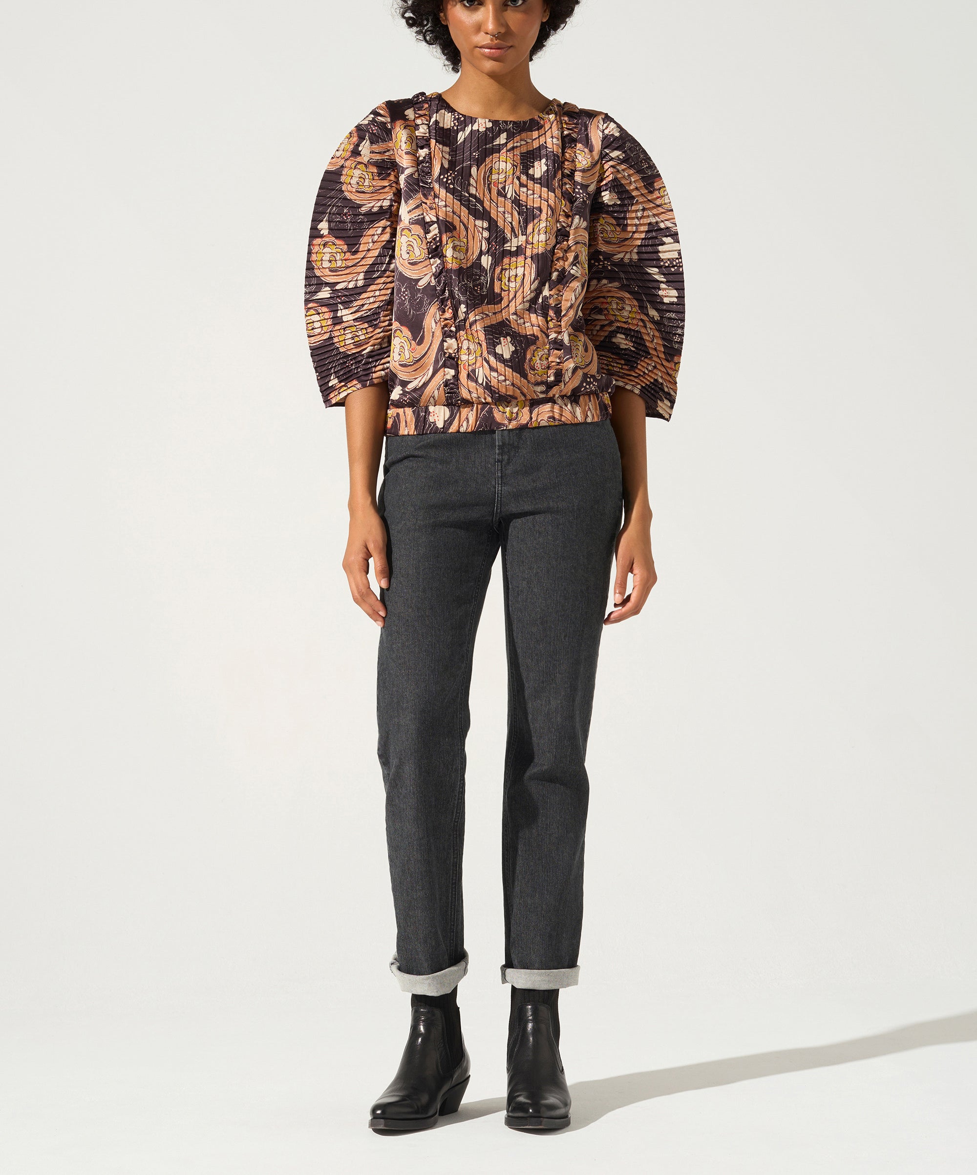 Bluse mit Ballonärmeln