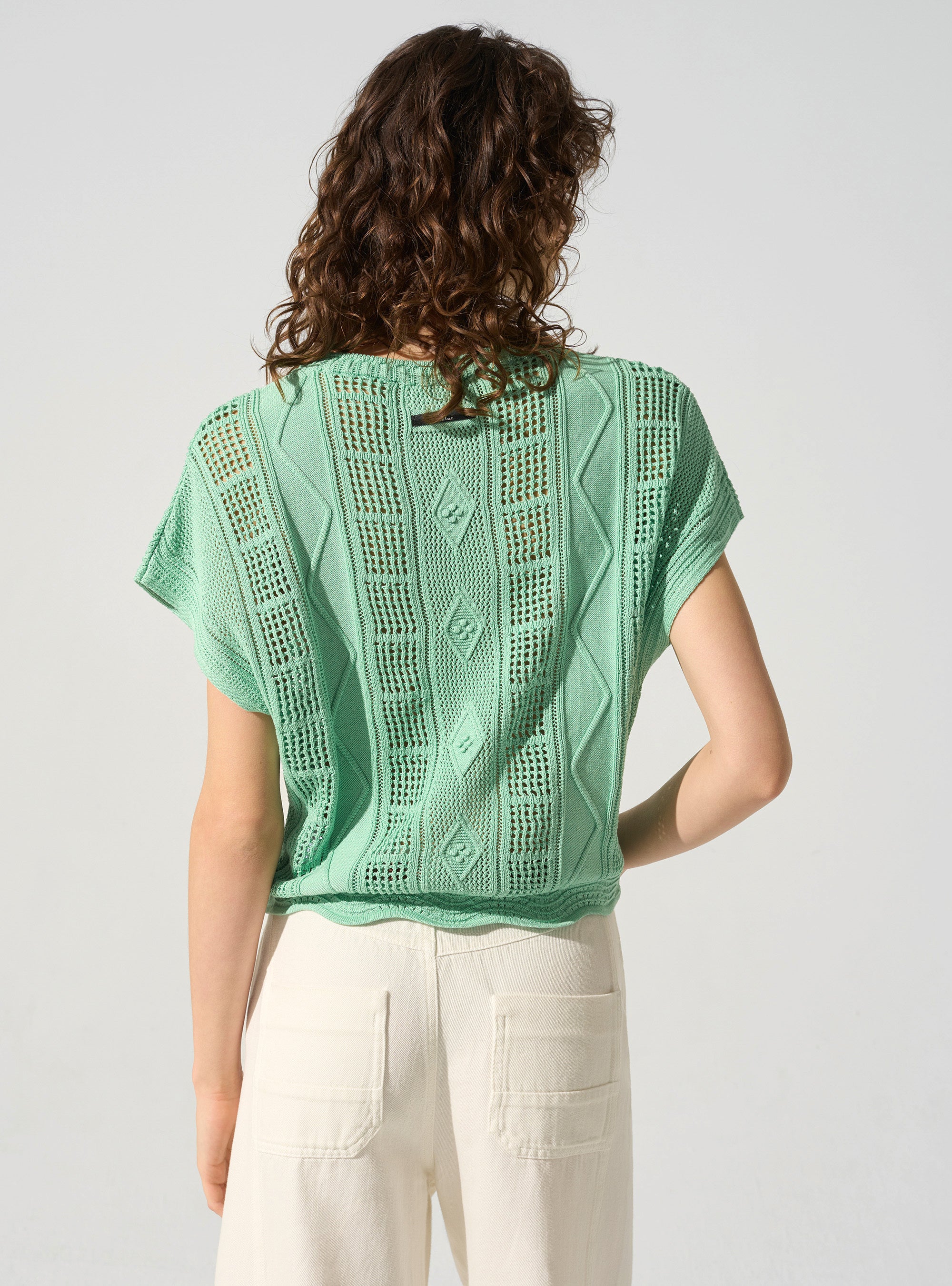 Short sleeve sweater