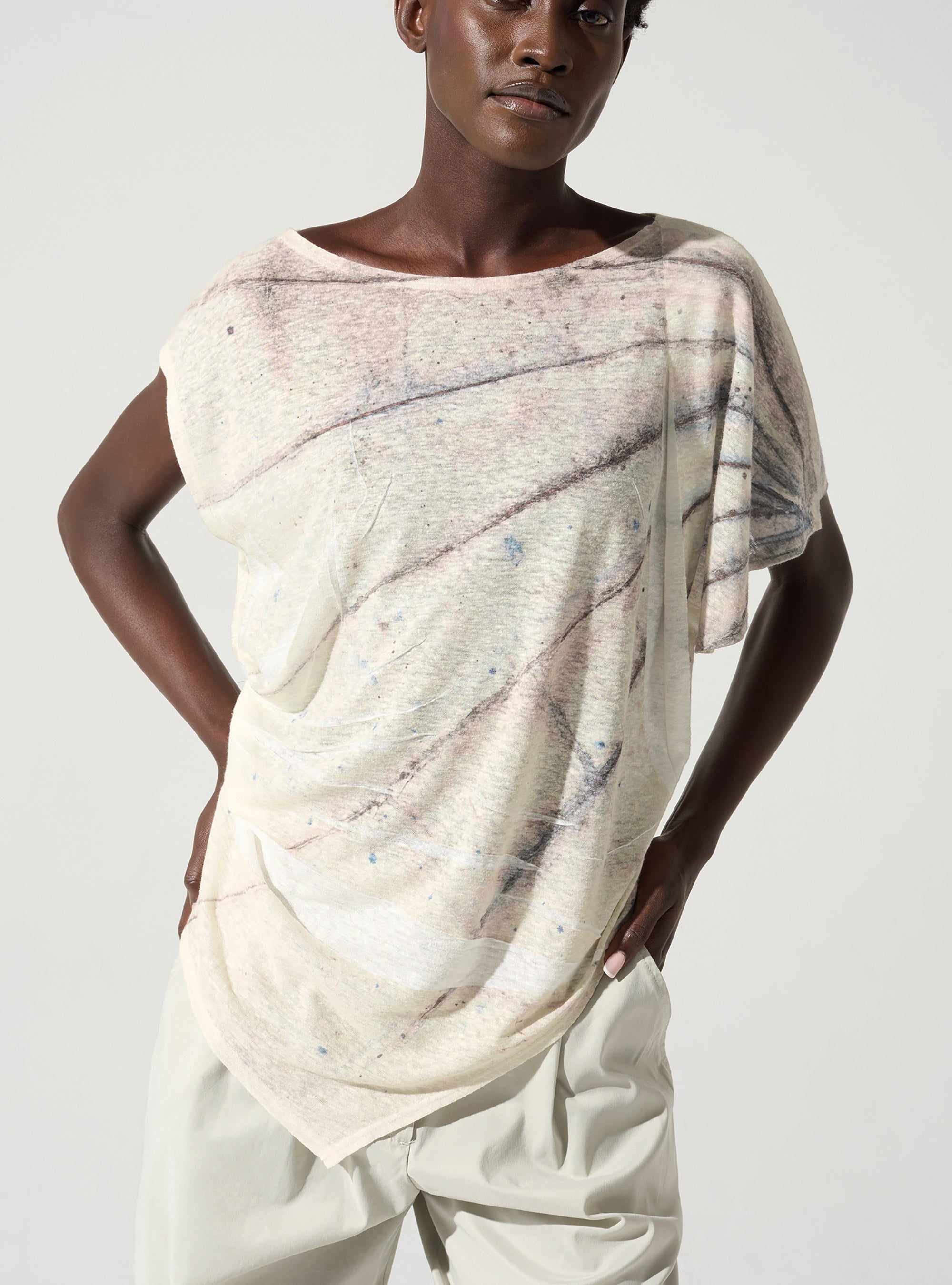 T-shirt asymétrique Cotélac