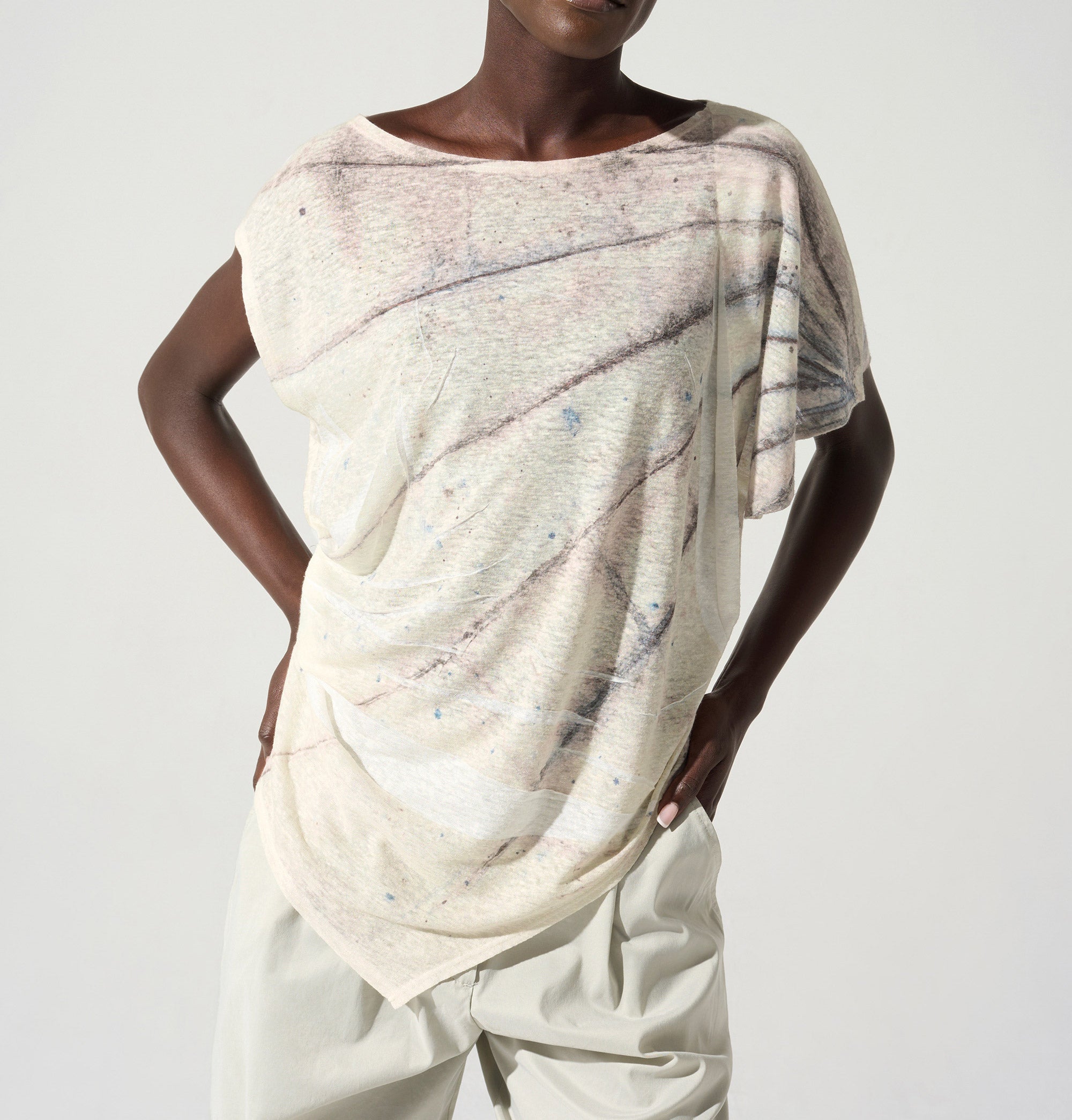 T-shirt asymétrique Cotélac