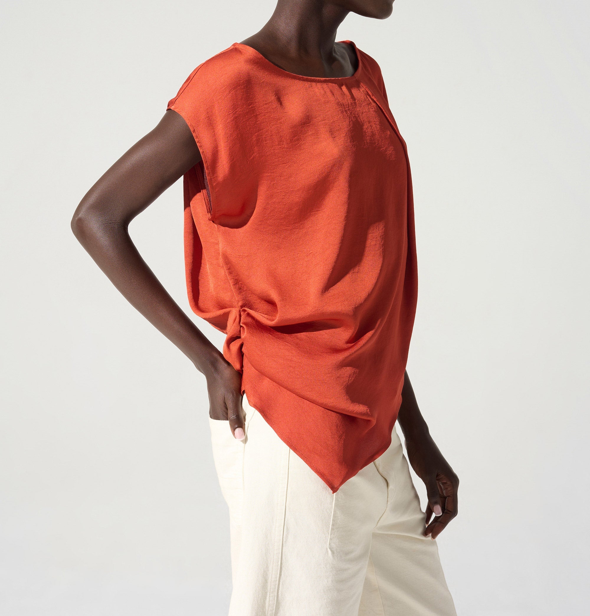 Blouse asymétrique encolure bateau Cotélac