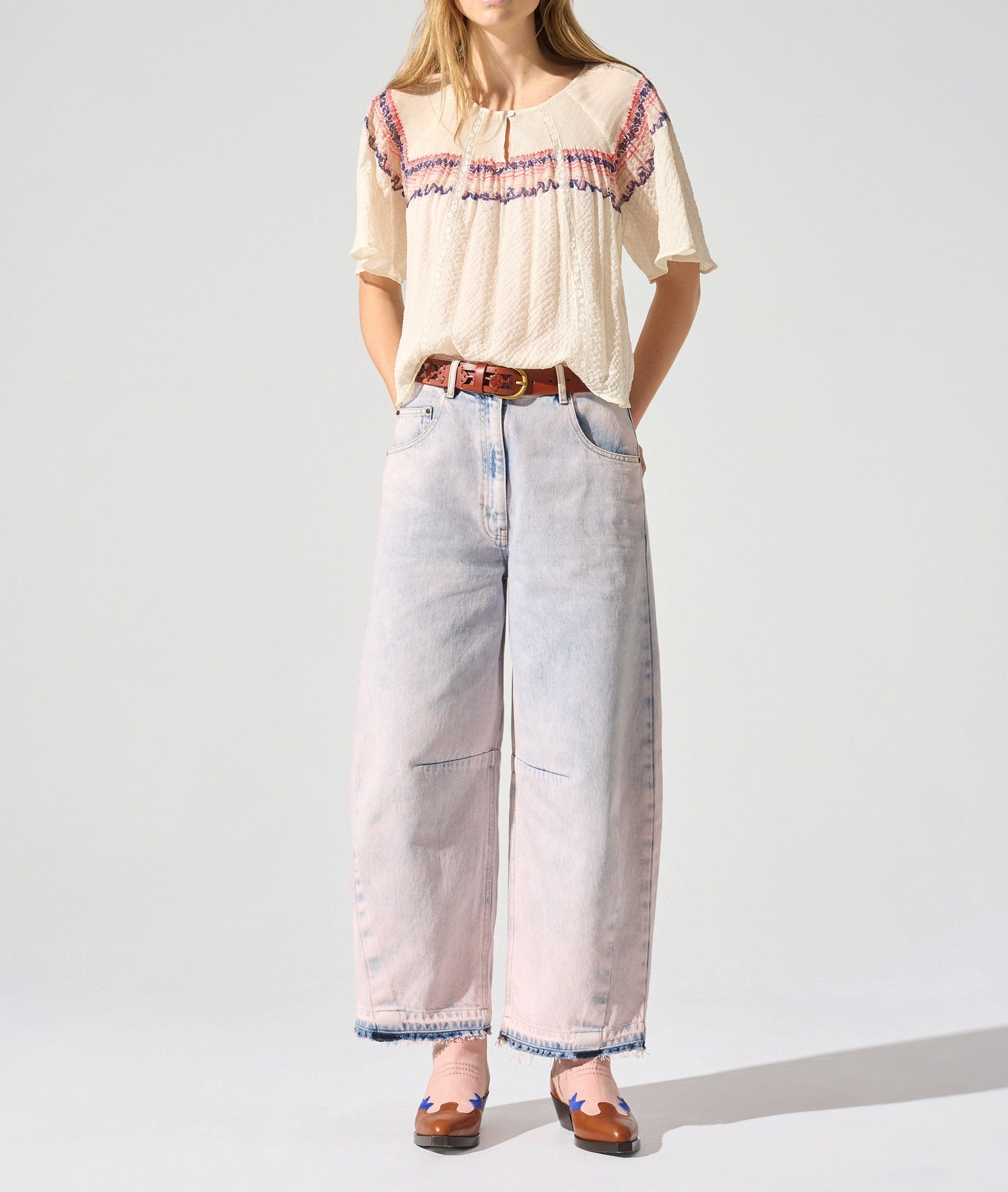 Blouse manches papillons Cotélac