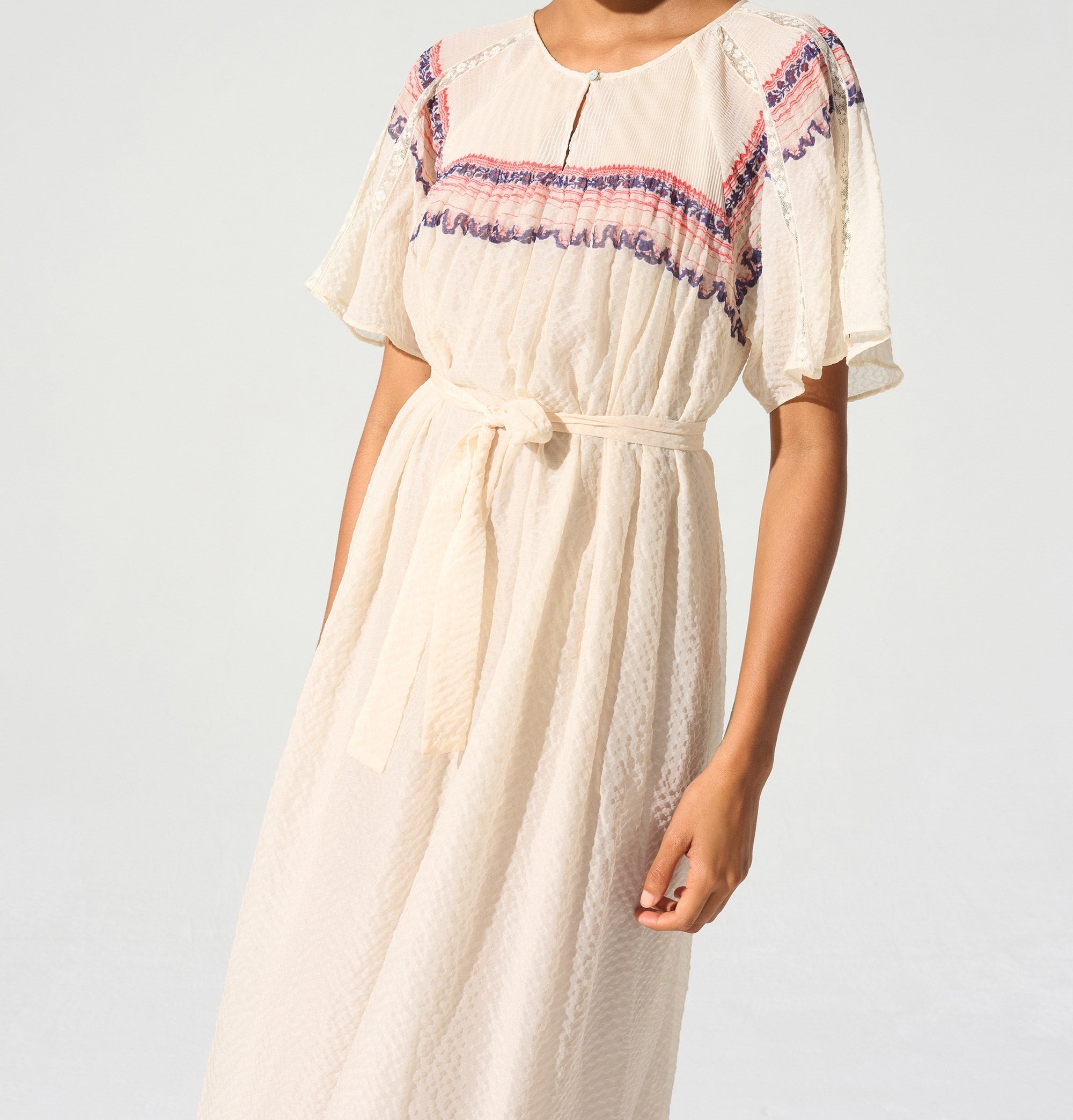 Robe manches courtes esprit papillons Cotélac