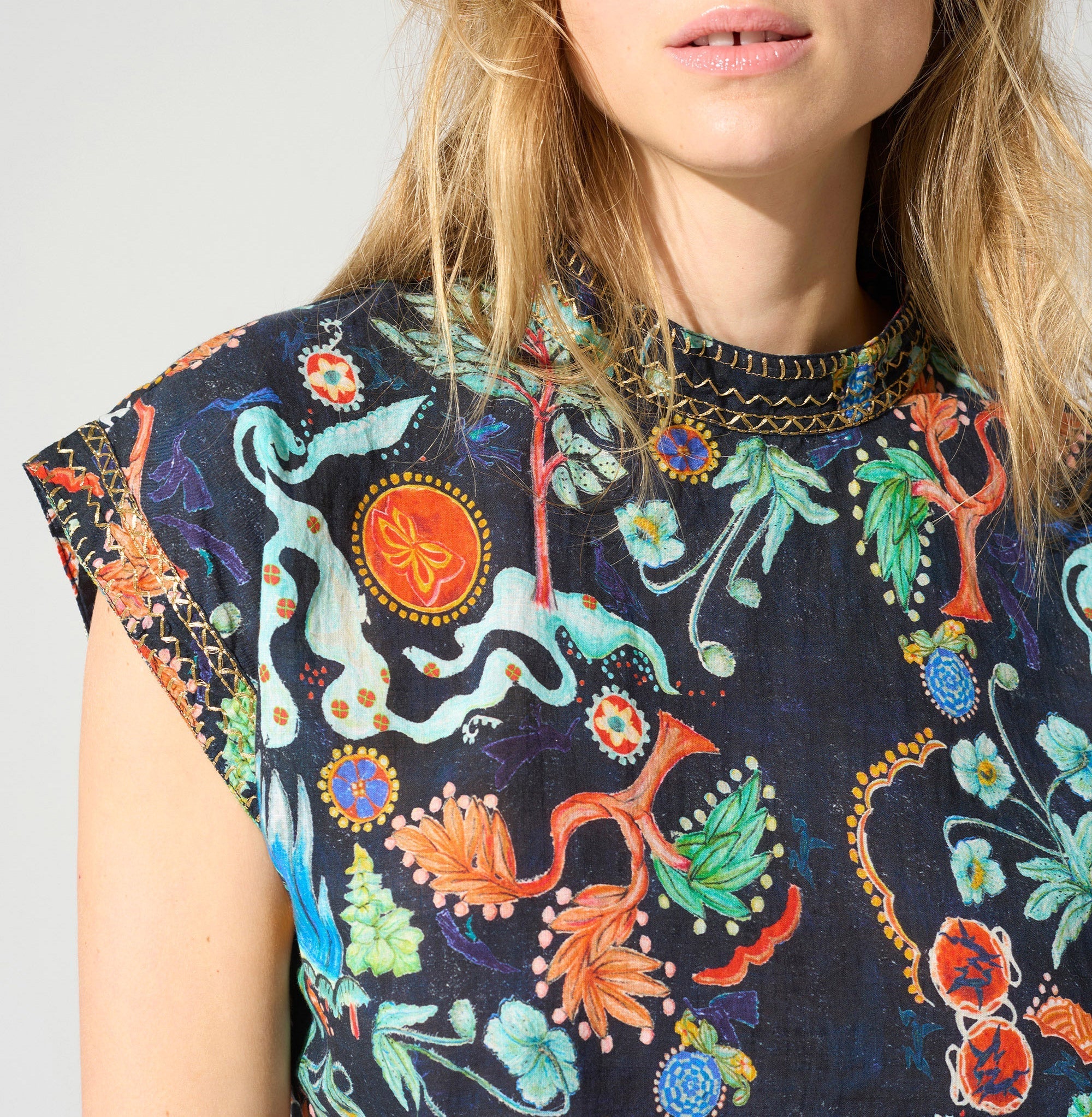 Crop top imprimé Cotélac