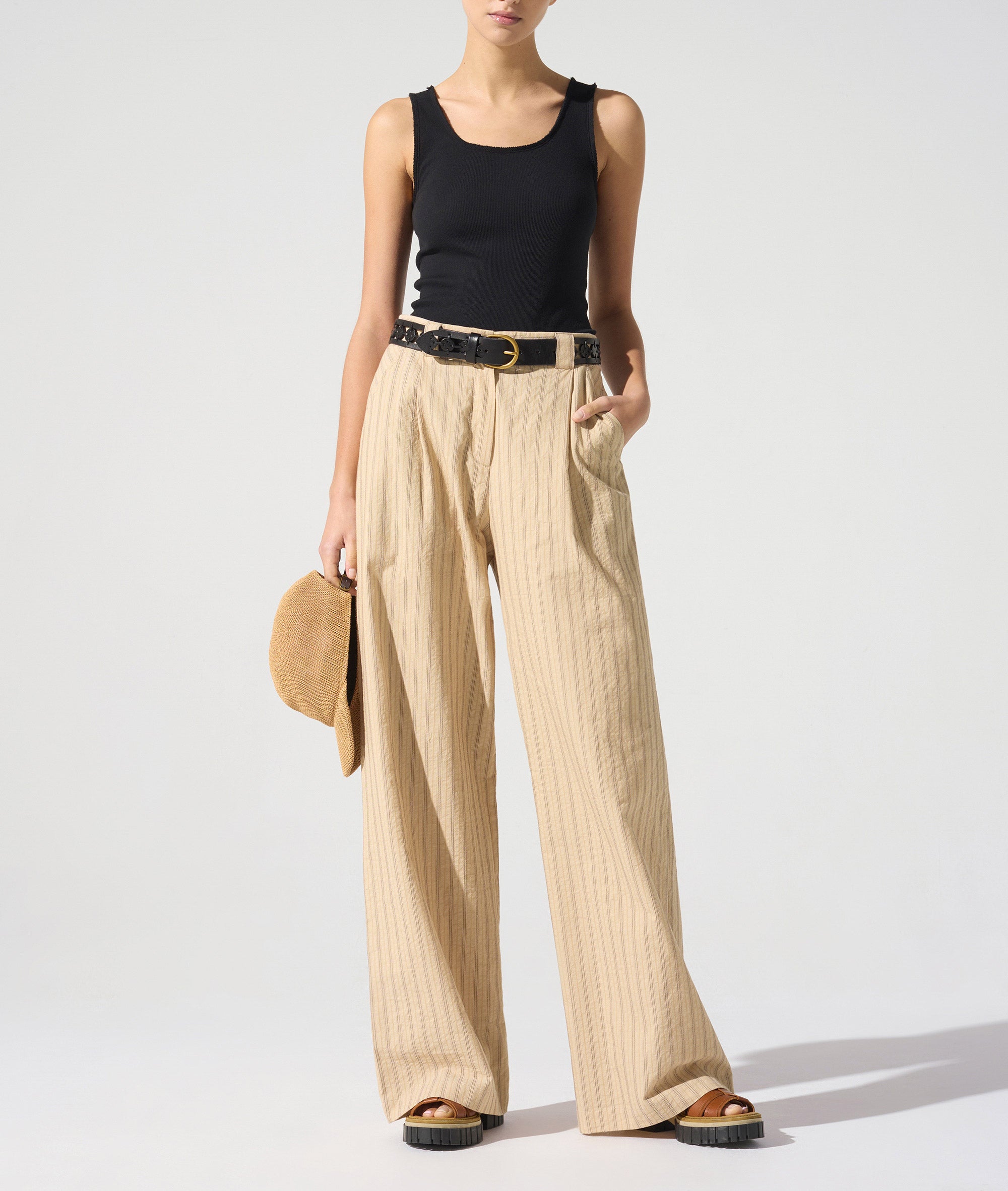 Pantalon large ceinture anglaise Cotélac